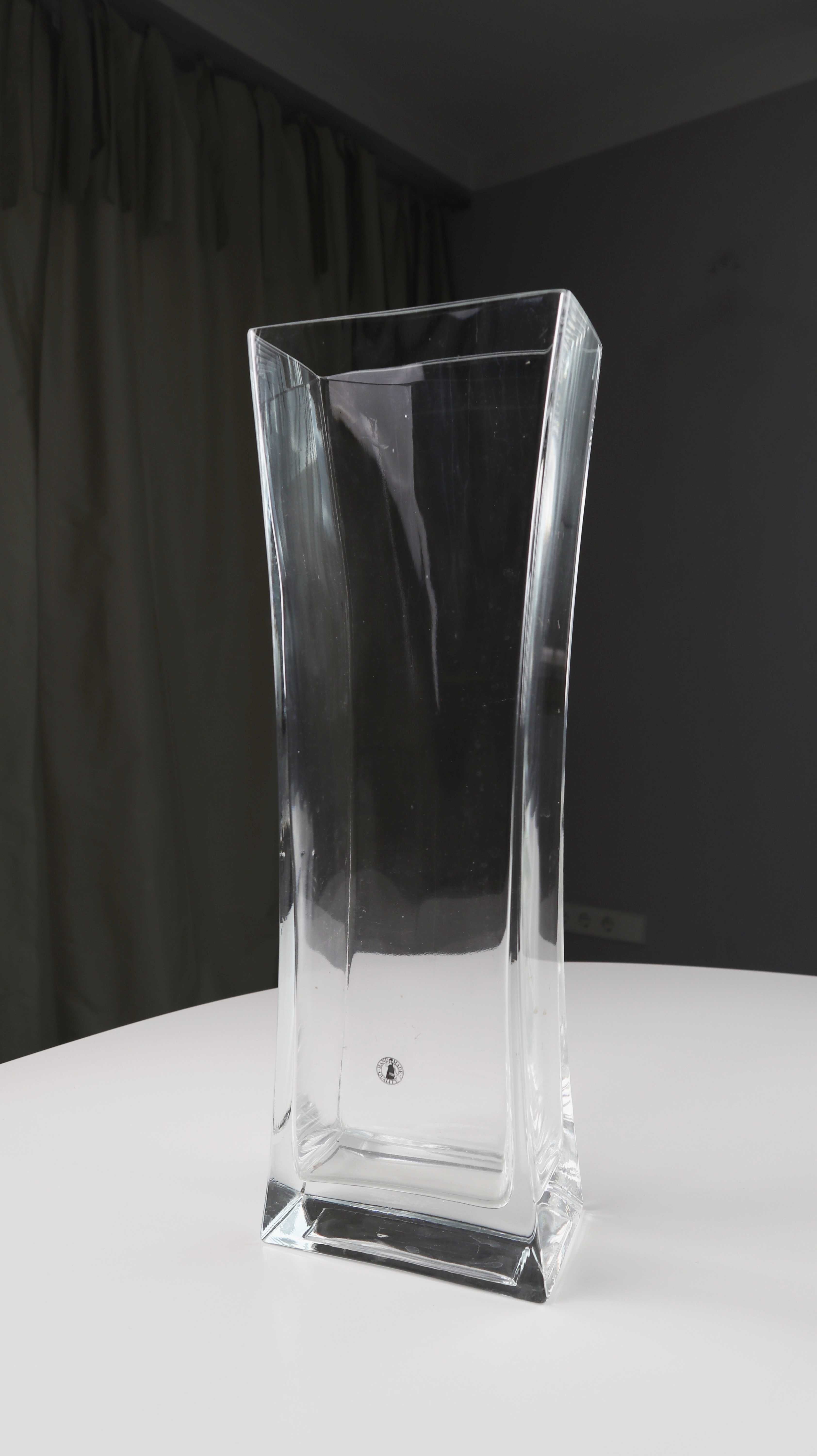 Vase Glasvase hoch transparent Mundgeblasen lang Blumenvase