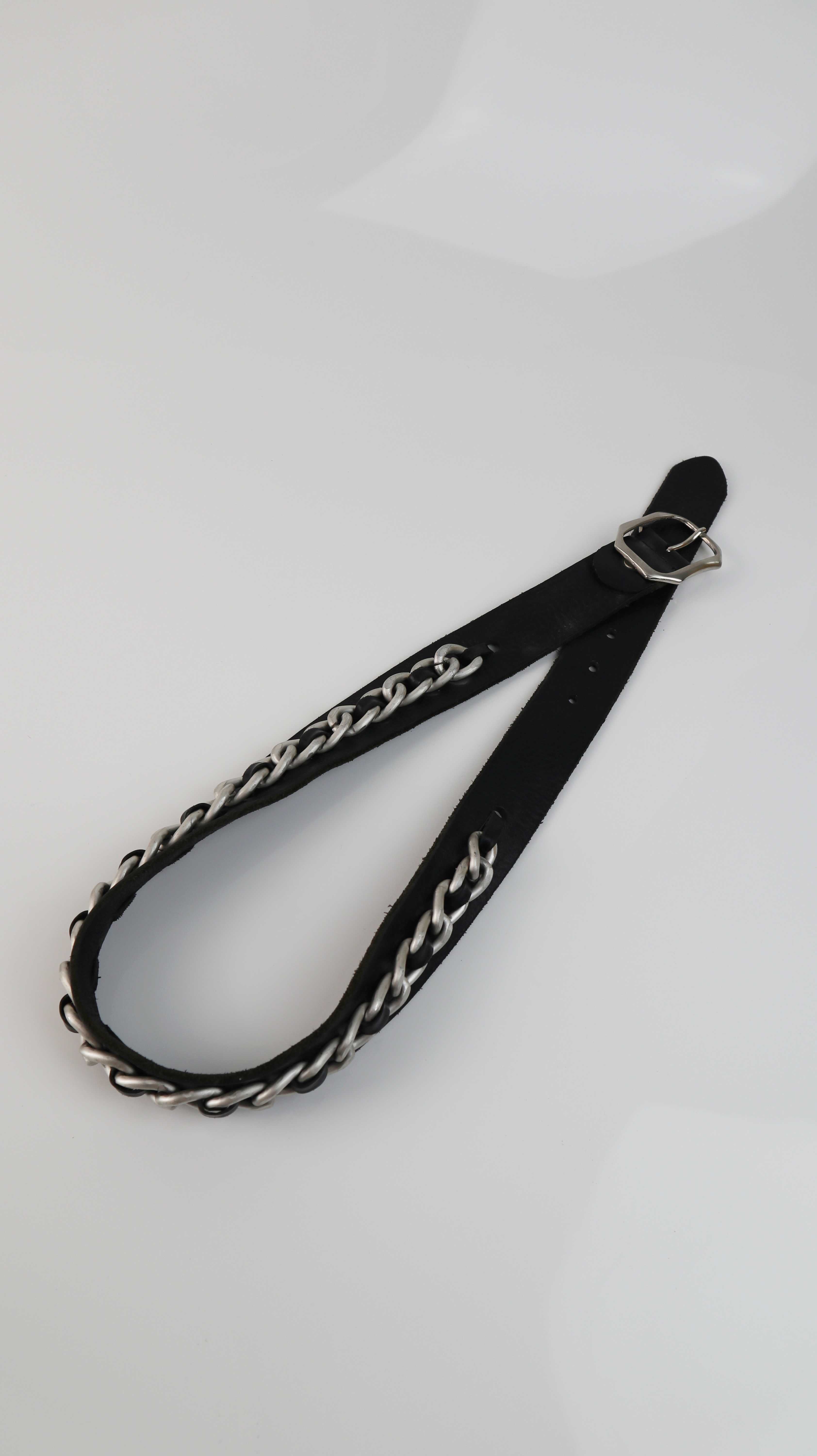 Gürtel Ledergürtel schwarz 100 Kette