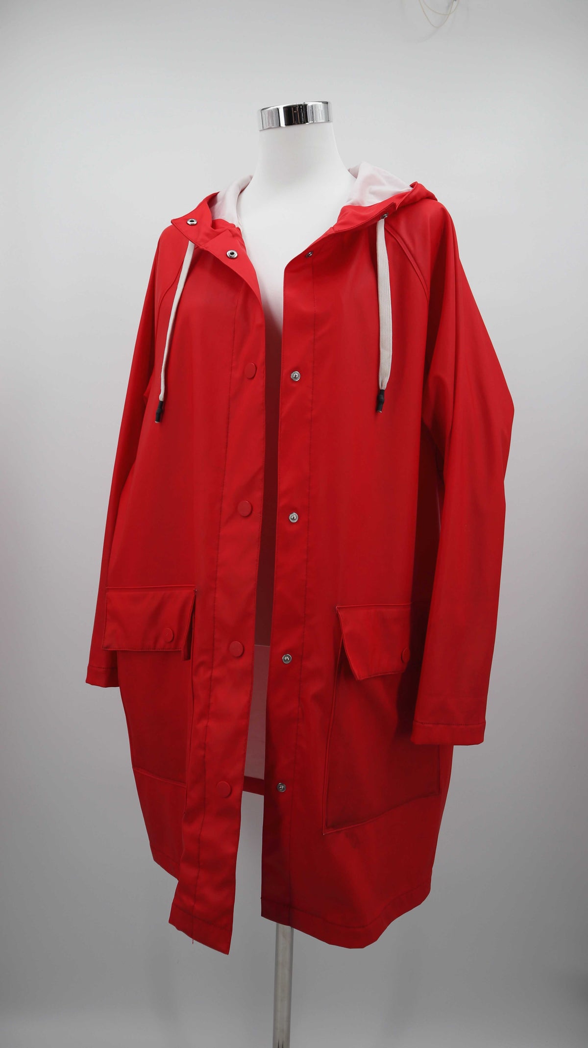 H&M Logg Regenjacke Regenmantel rot 38 M basic einfarbig