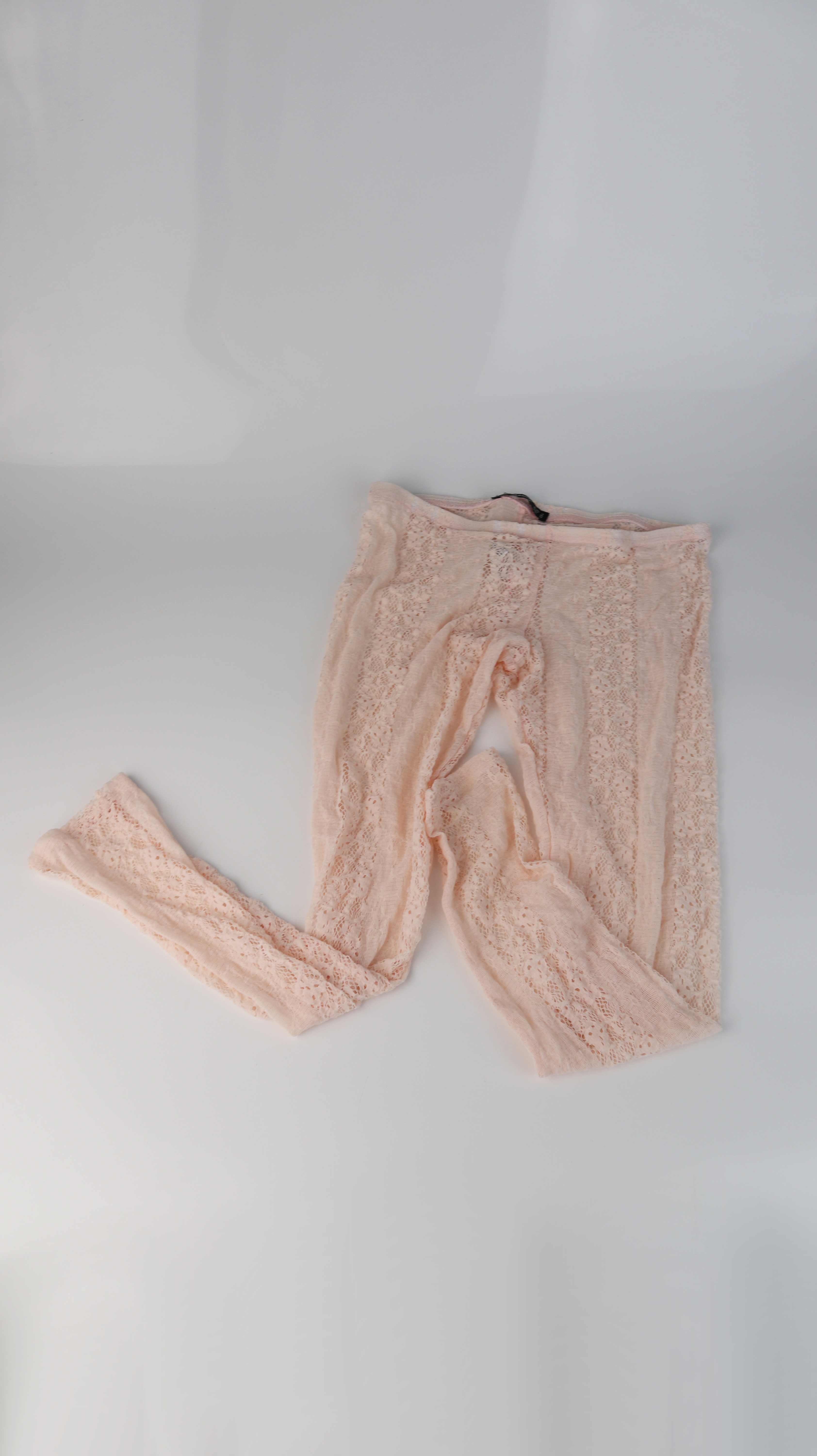 Atmosphere Strumpfhose Leggings Rosa Rose Spitze Spitzenleggings 38 M
