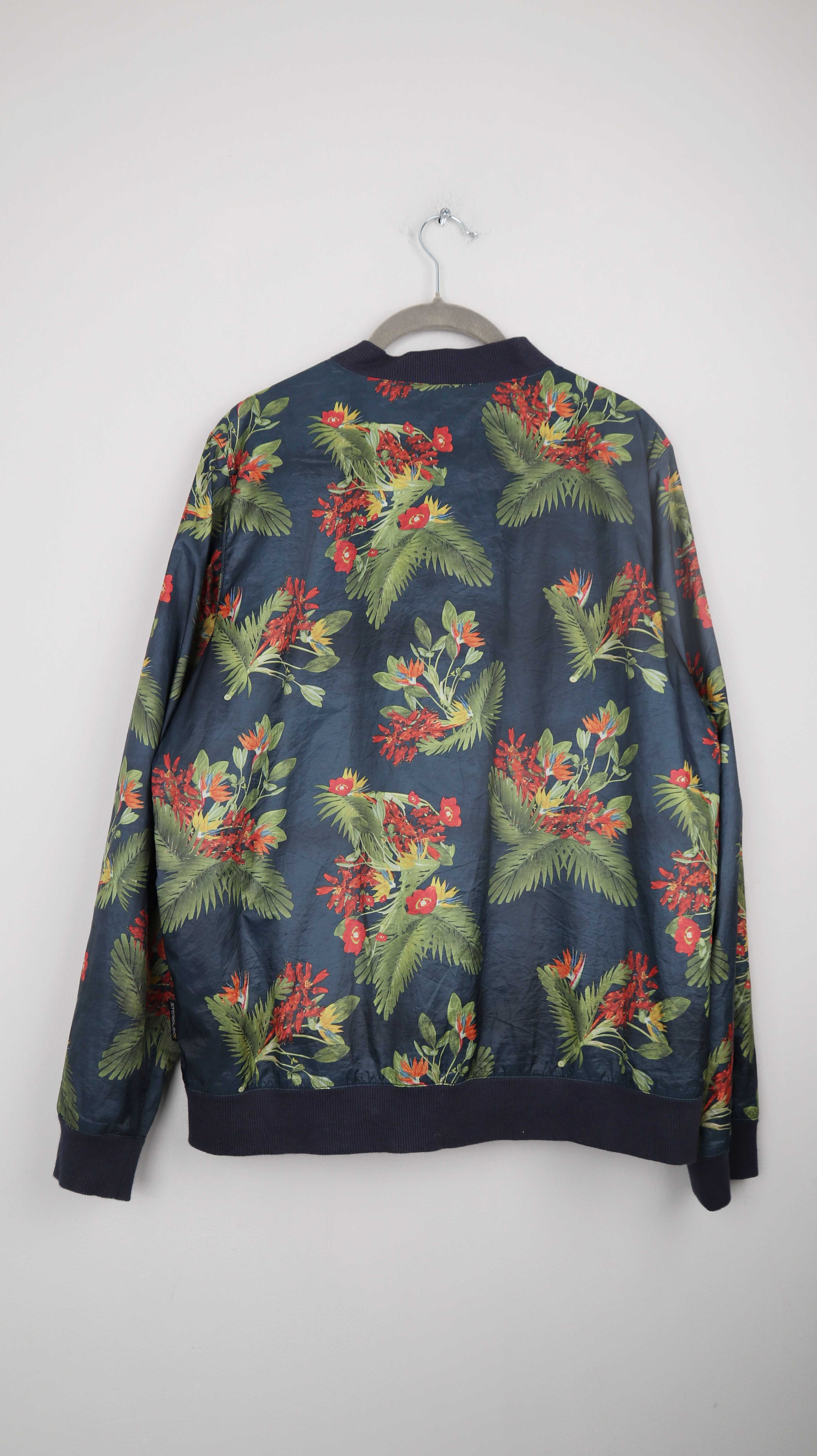 Jack Wolfskin Blouson Jacke Bomberjacke 38 M Blau Dschungel Floral