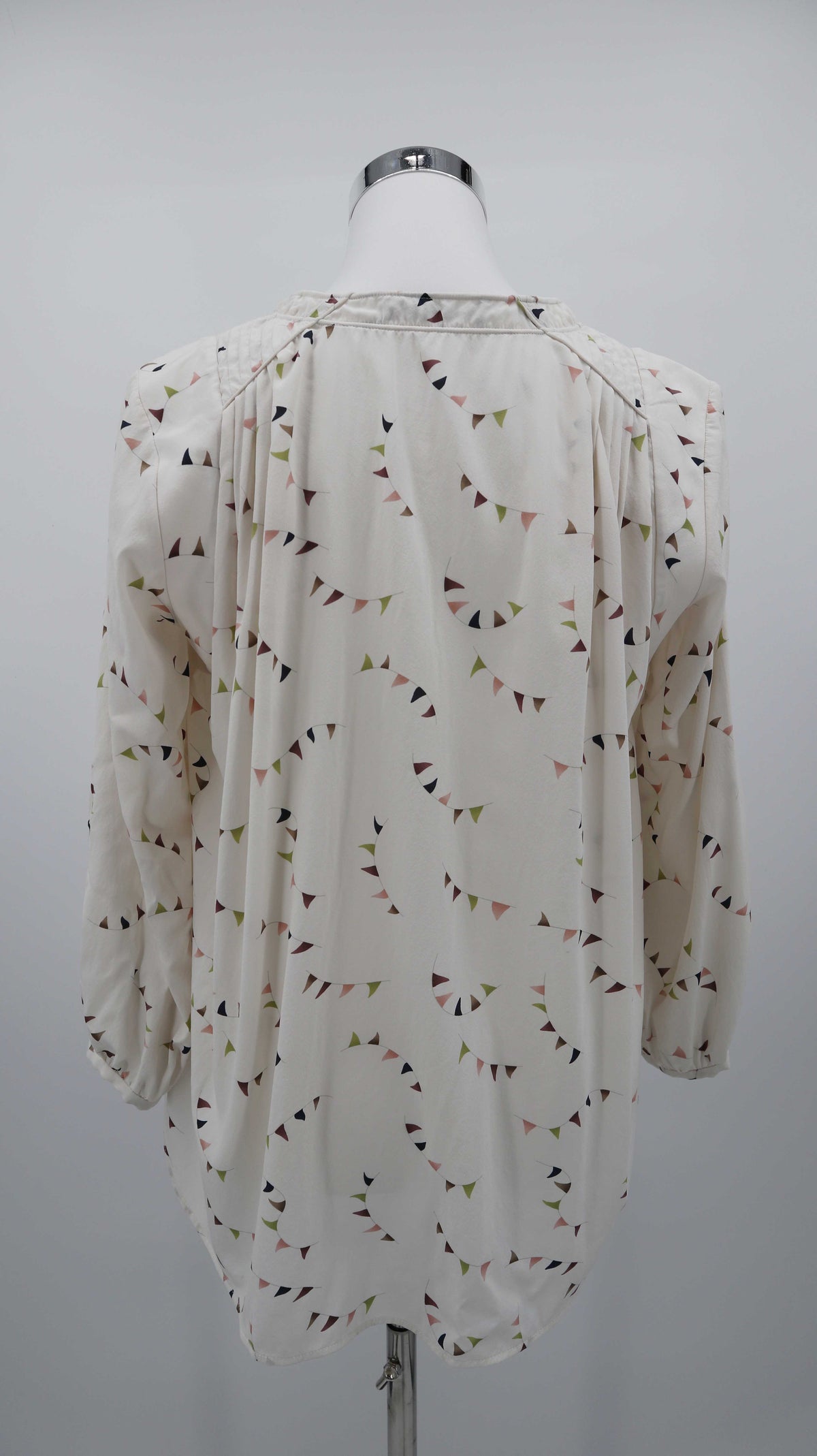 Steffen Schraut Bluse Weiß Creme Seidenbluse Seide 36 S langärmlig