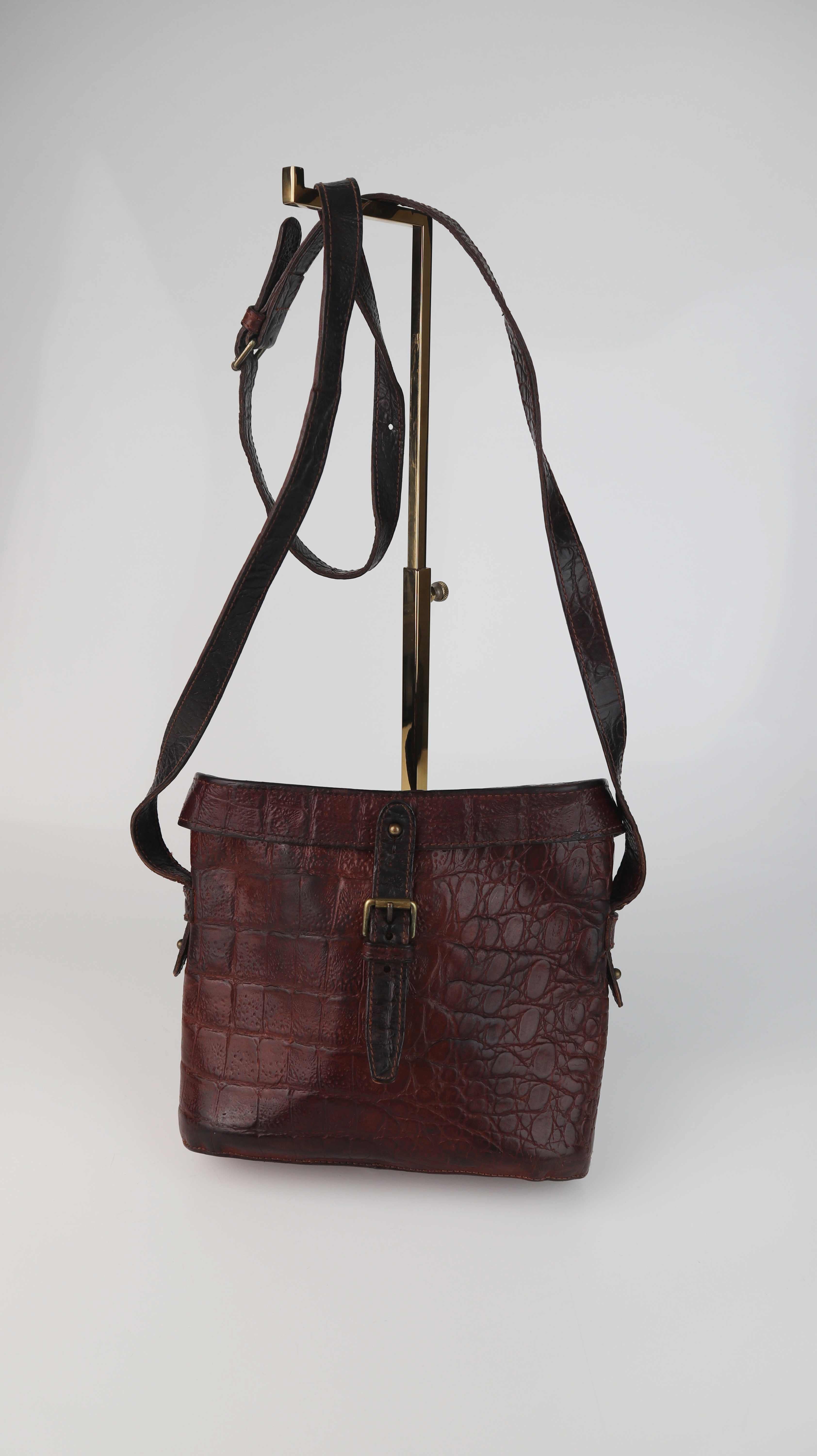 Mulberry Tasche Umhängetasche Ledertasche braun gold