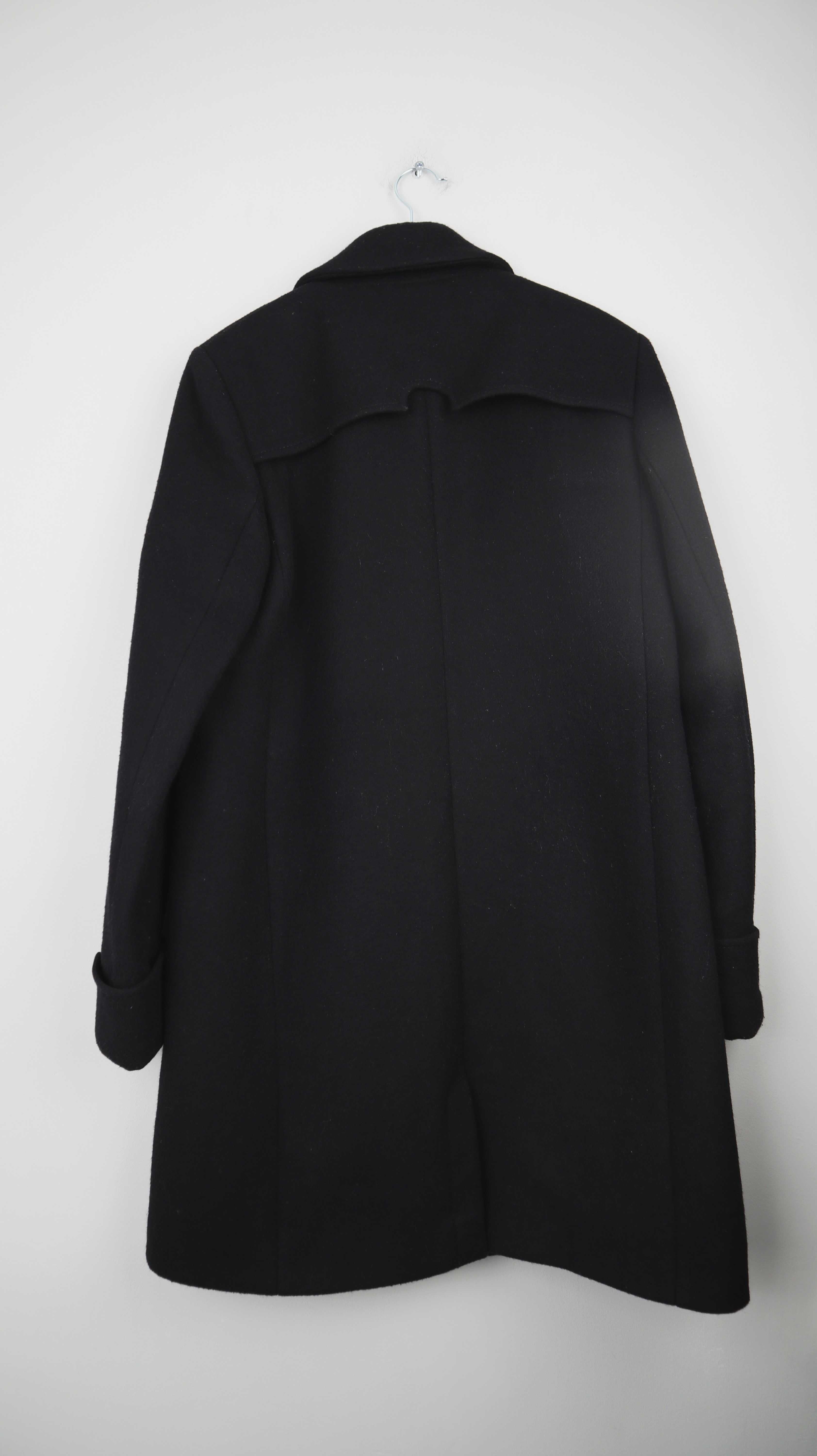 Karen Simonsen Mantel 38 M Schwarz Gold Wollmantel Design