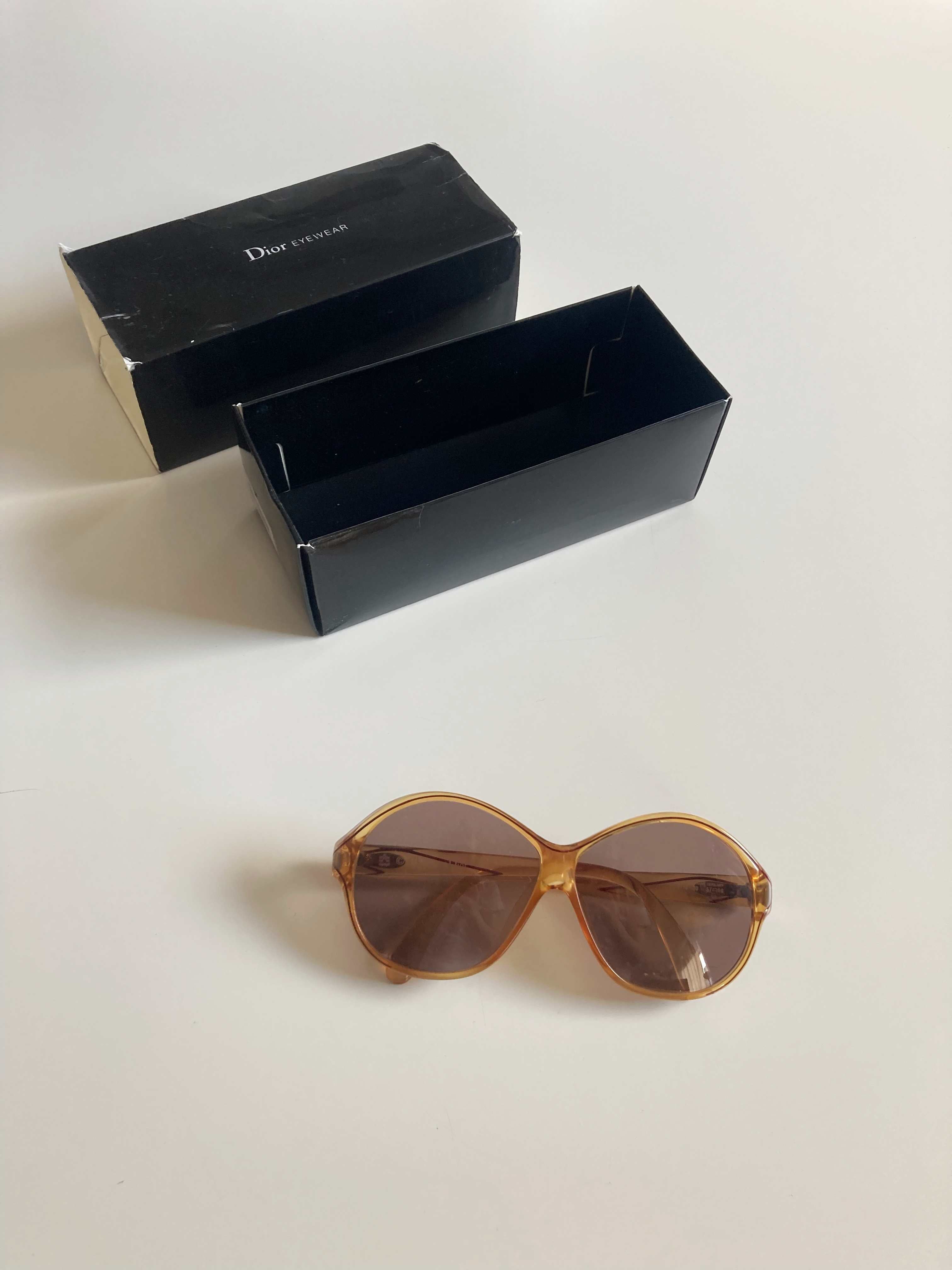 Christian Dior Sonnenbrille gelb rund medium retro Brille
