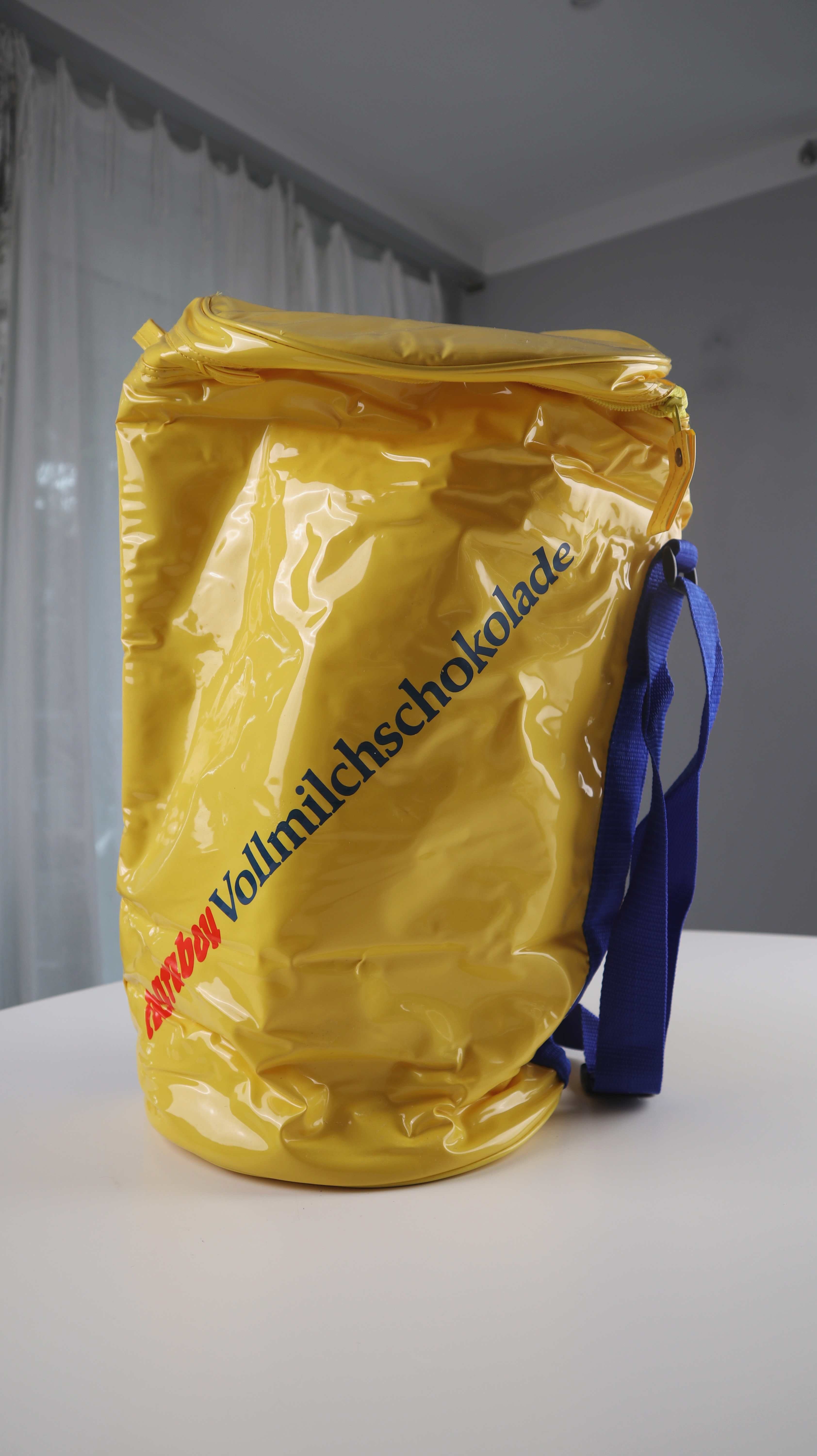 Marabou Seesack Rucksack Kühltasche gelb Groß Werbetasche Retro