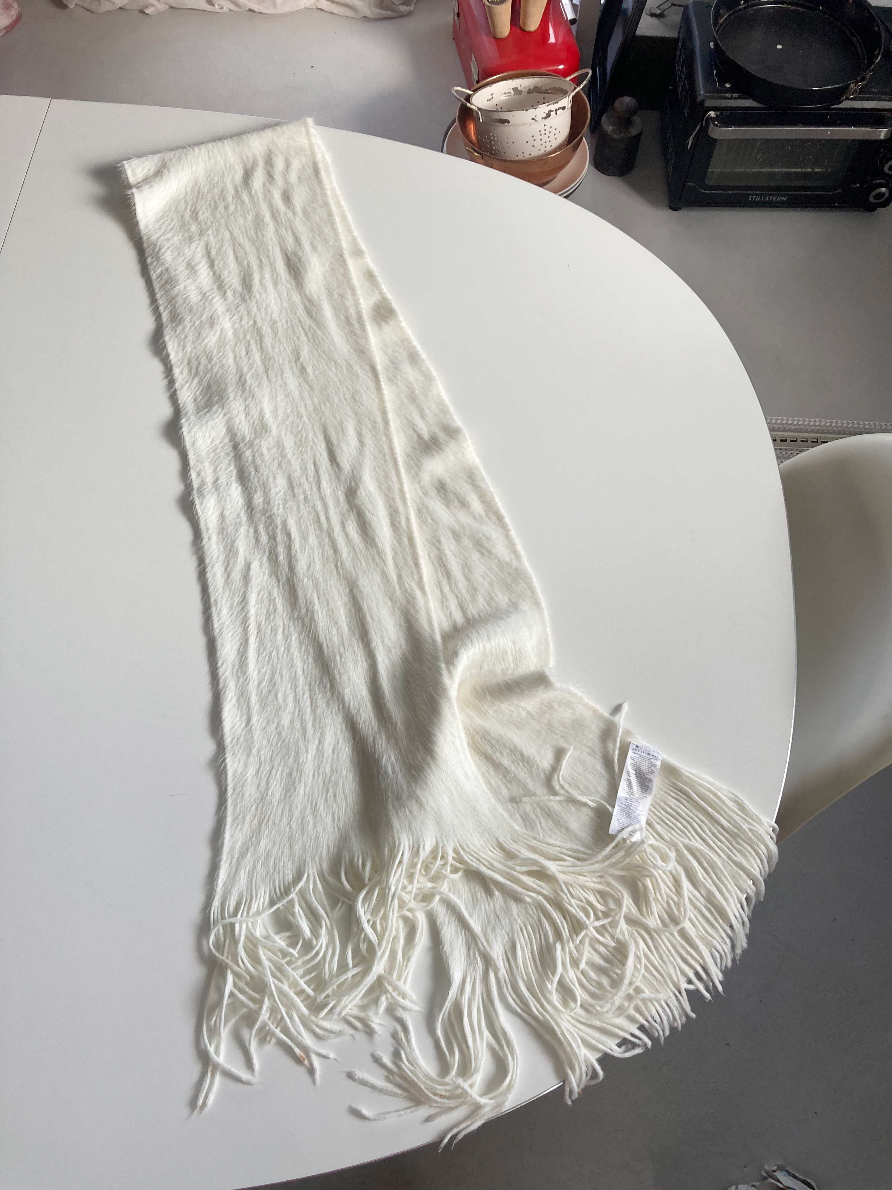 Accessoires Schal weiß Tuch Winterschal