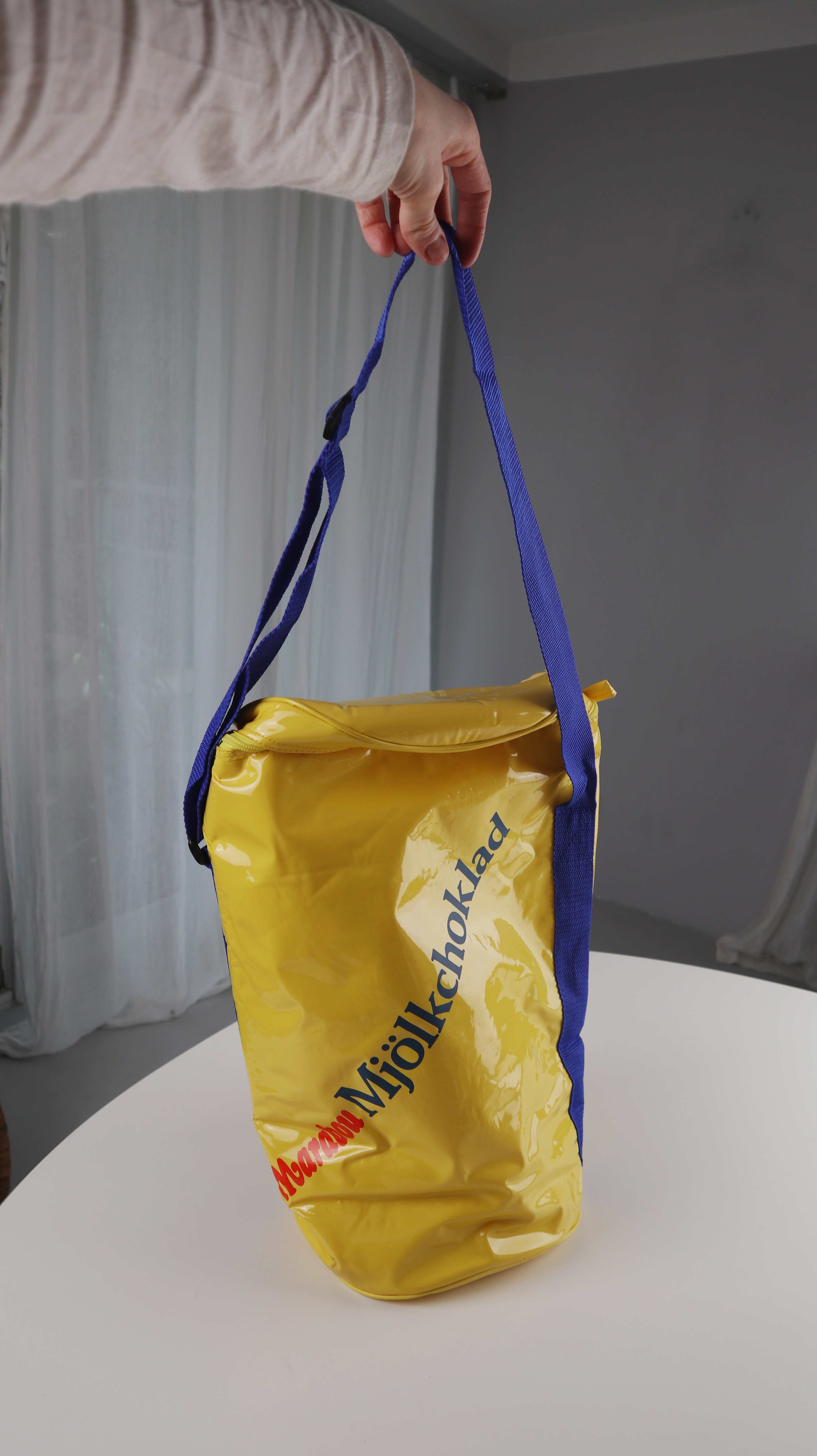 Marabou Seesack Rucksack Kühltasche gelb Groß Werbetasche Retro