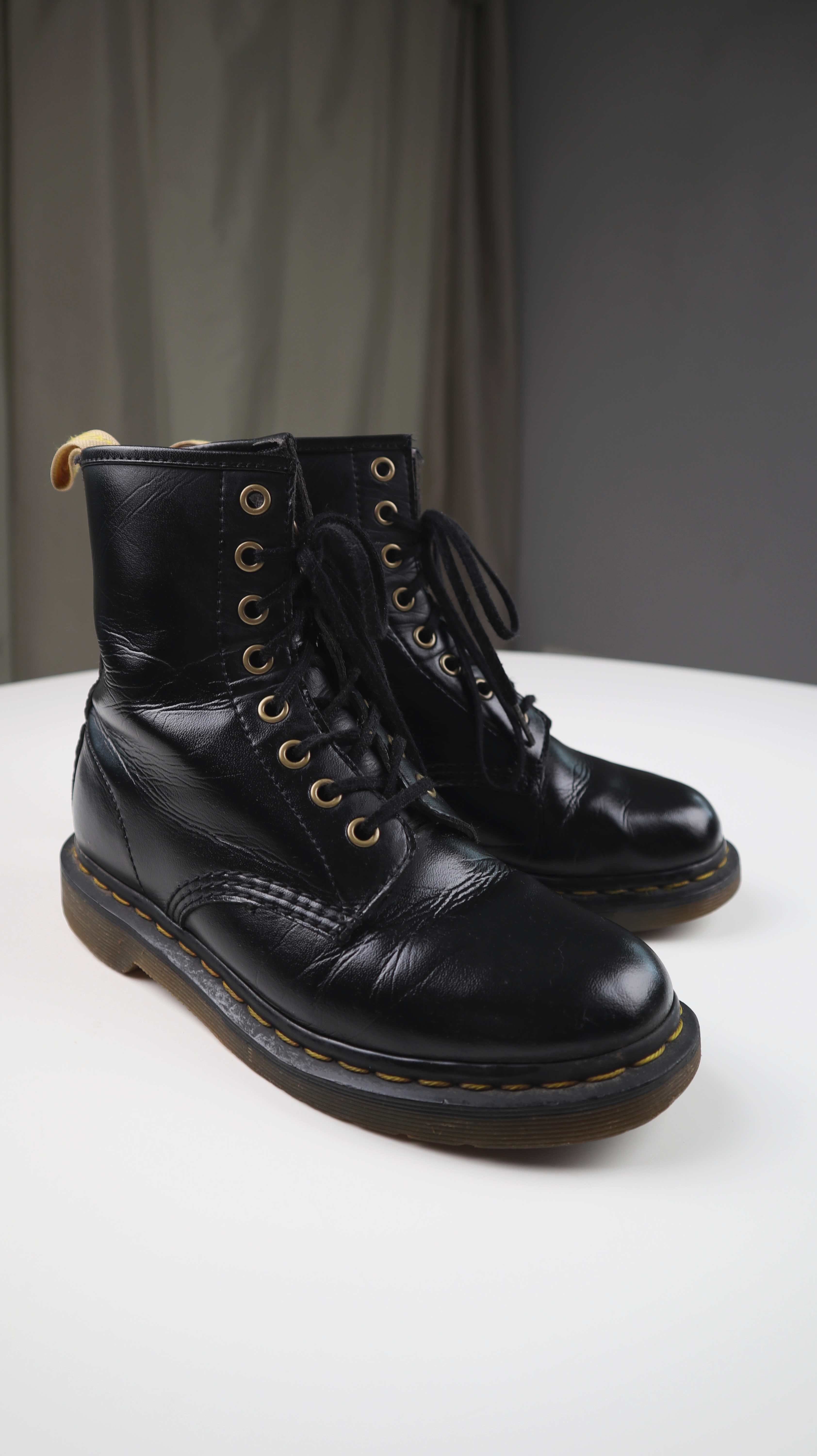 Dr. Martens Schwarz Stiefel 37 Stiefeletten Boots basic Lederstiefel