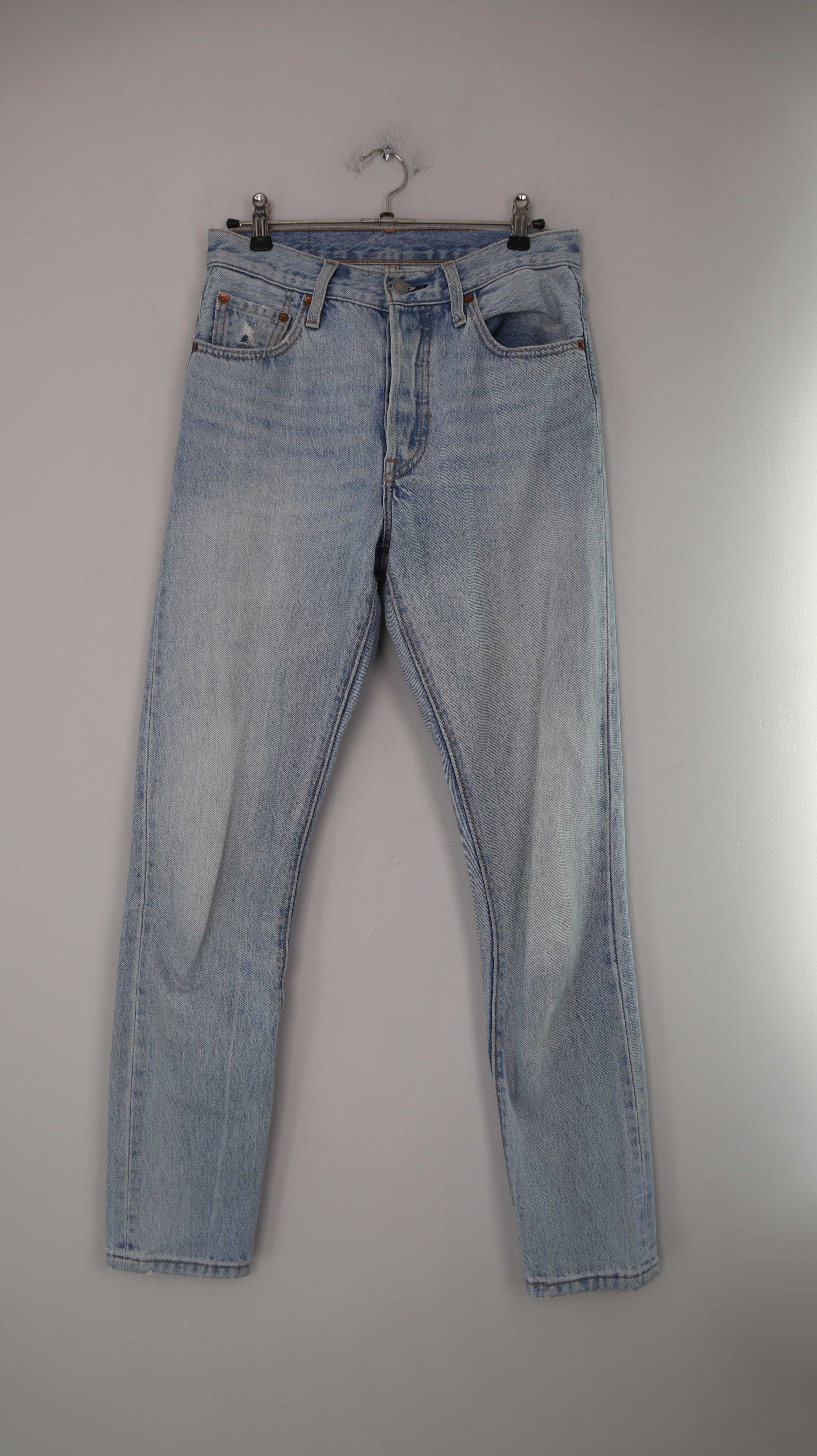 Levis 501 Jeans Denim hose W25 L30 36 S blau hellblau washed