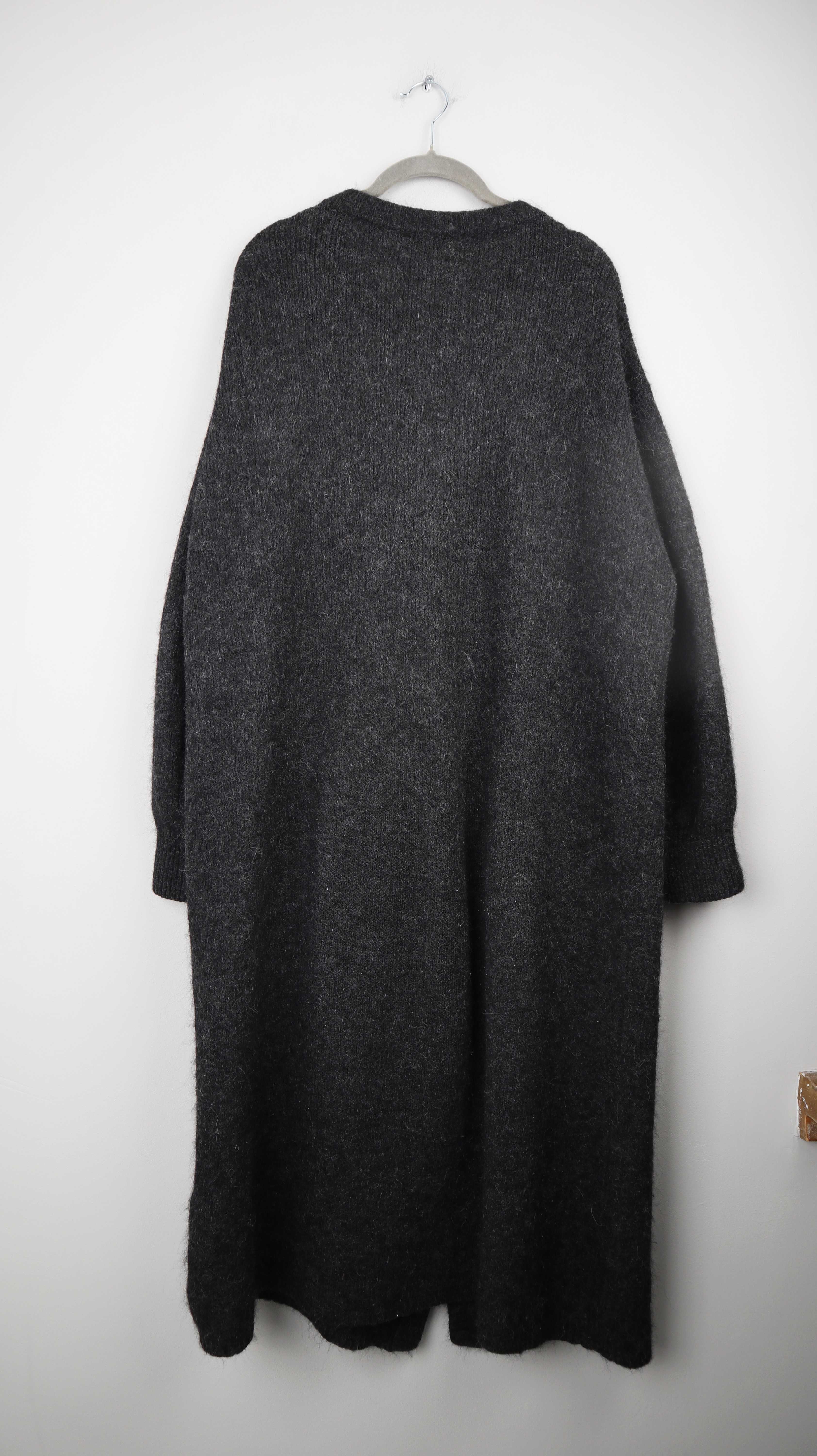 American Vintage Cardigan Strickjacke Grau gestrickt Mohair M/L