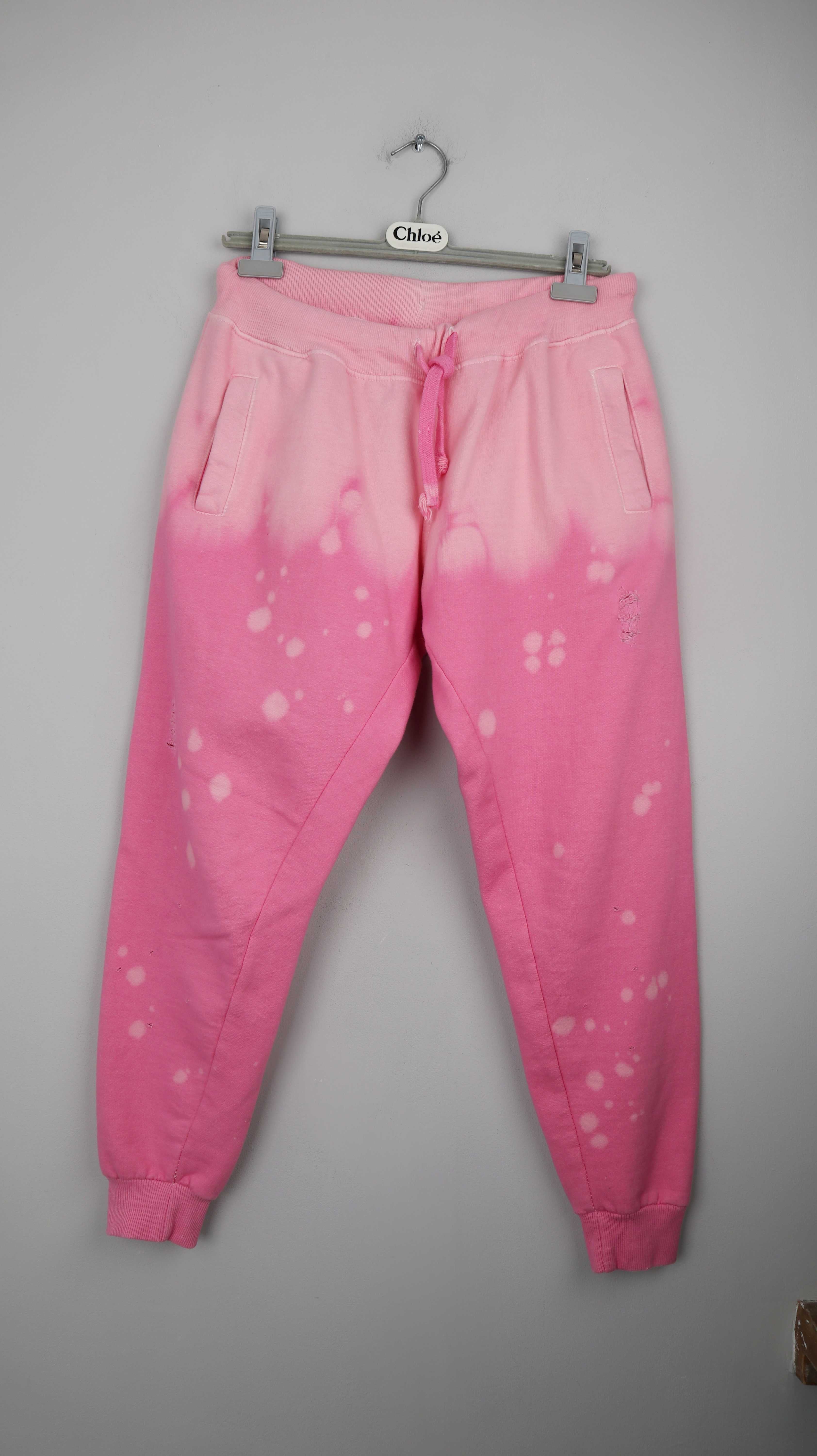 La Detresse Jogger Jogginghose Pink Batik 38 M Design Stoffhose