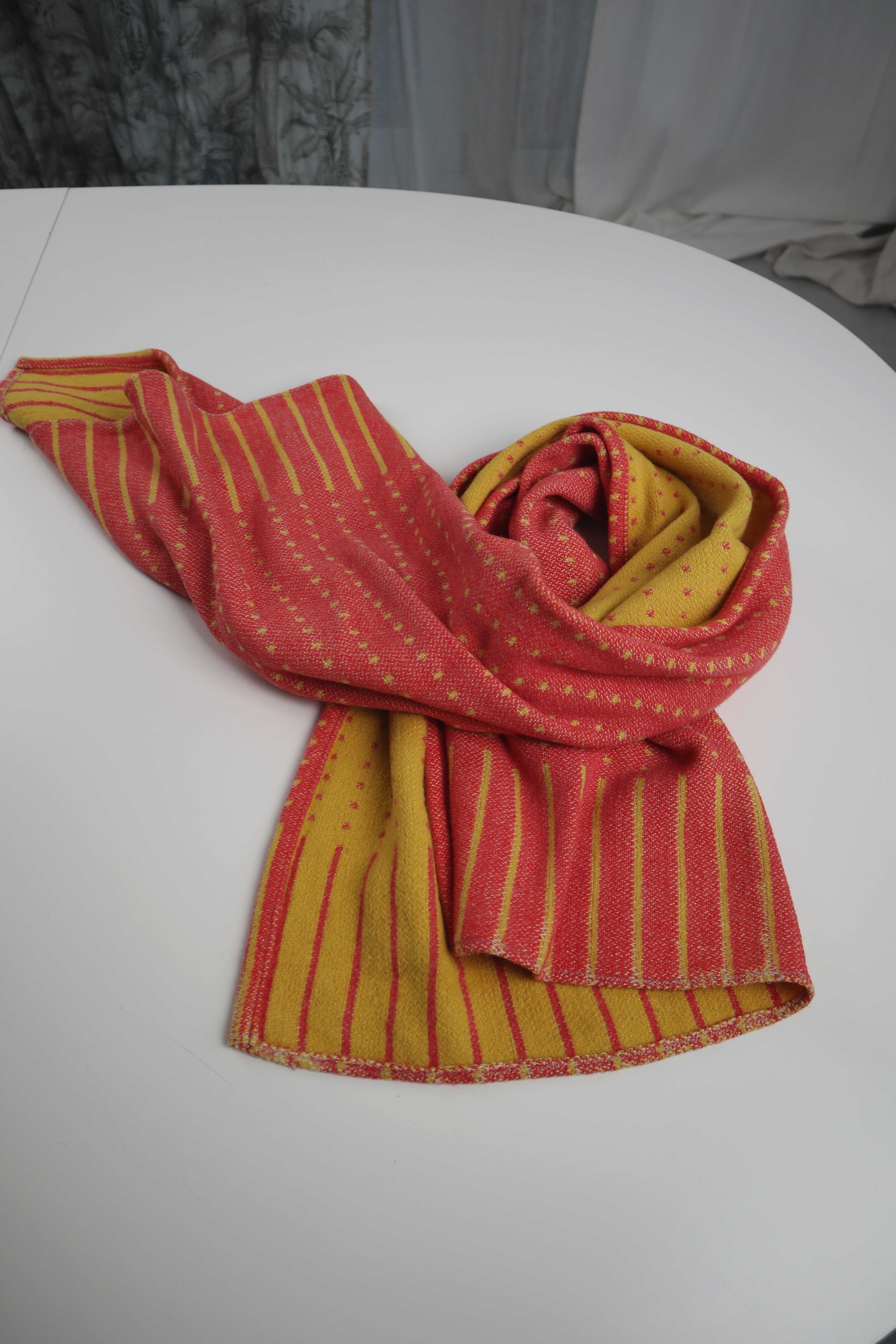 Manufactum Schal Tuch Decke Wollschal Orange Gelb Winterschal