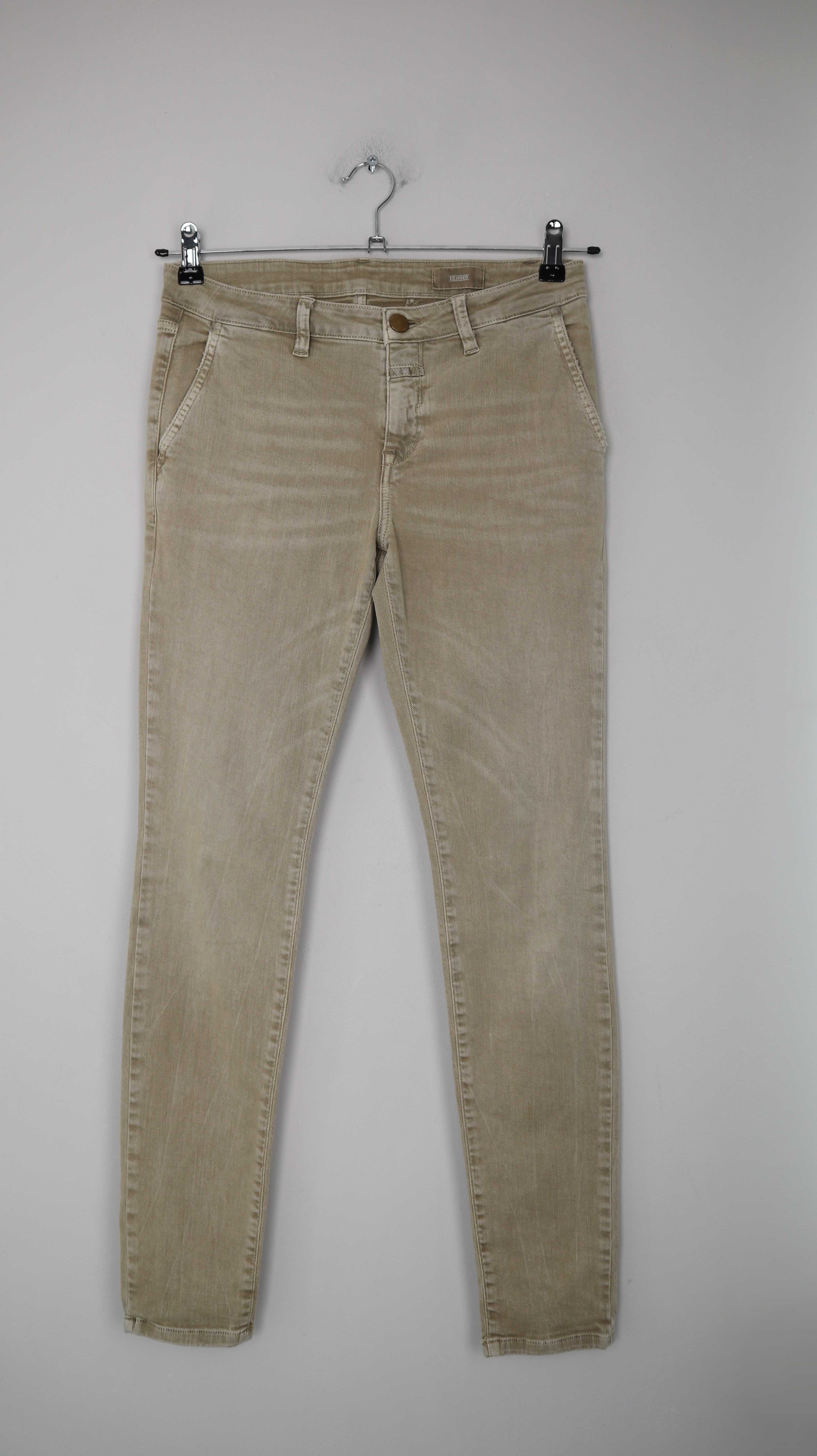 Closed Hose slim beige 26 mid waist hellbraun skinny 36 S