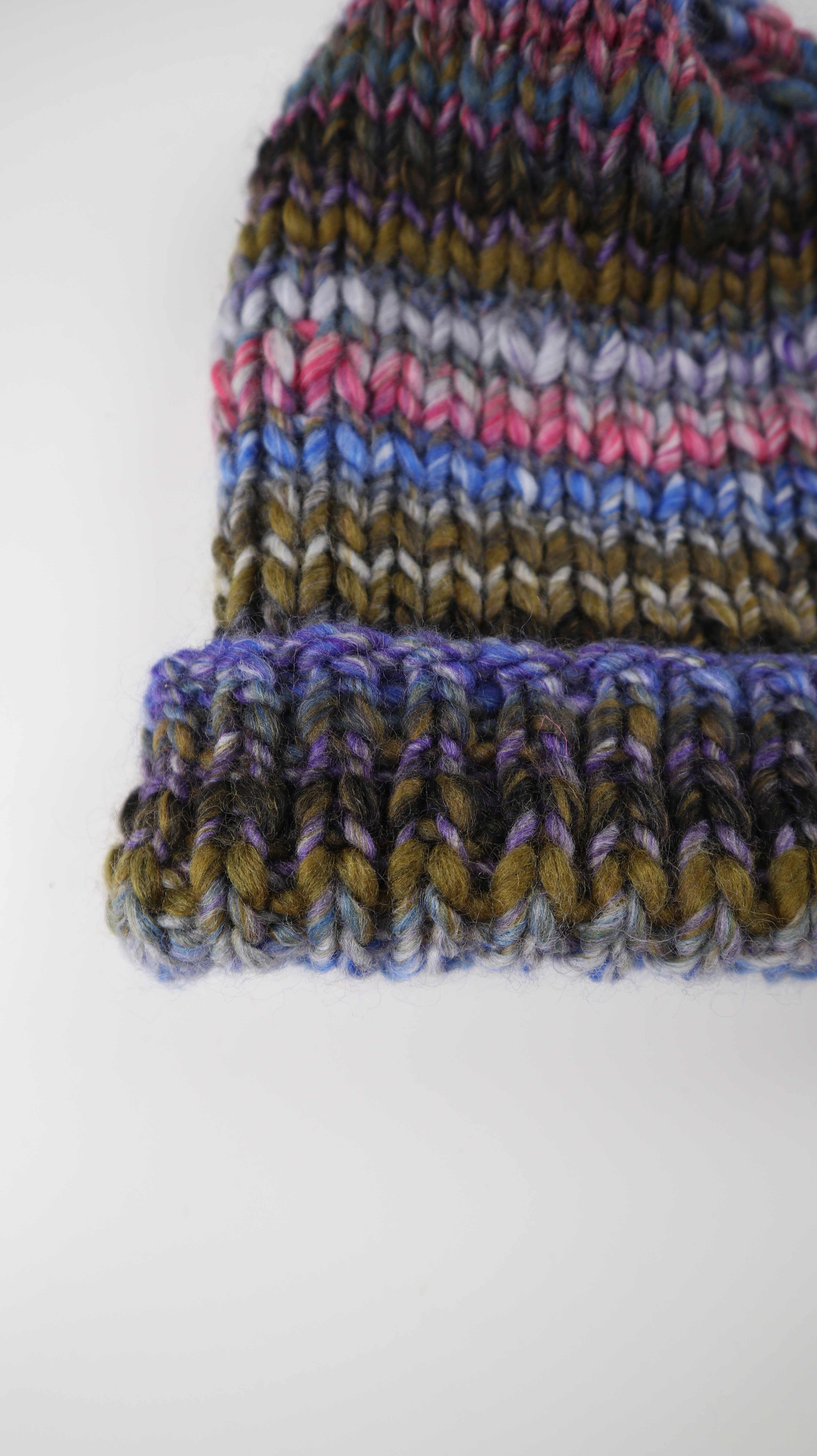 Wollmütze Strickmütze bunt gestrickt gestreift mehrfarbig