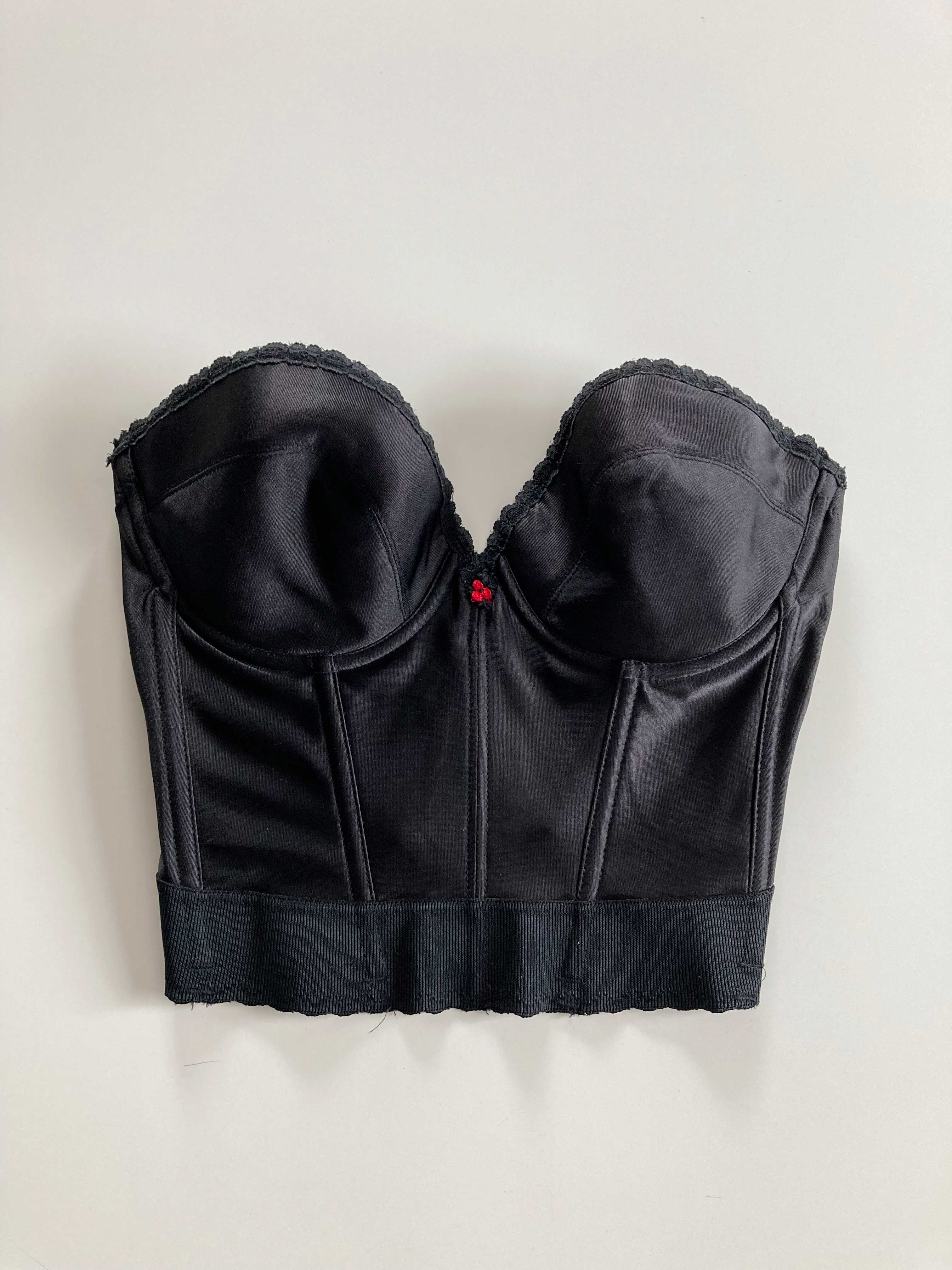 Korsage Corsage Korsett Schwarz Carnial 38 M Top BH 75 C