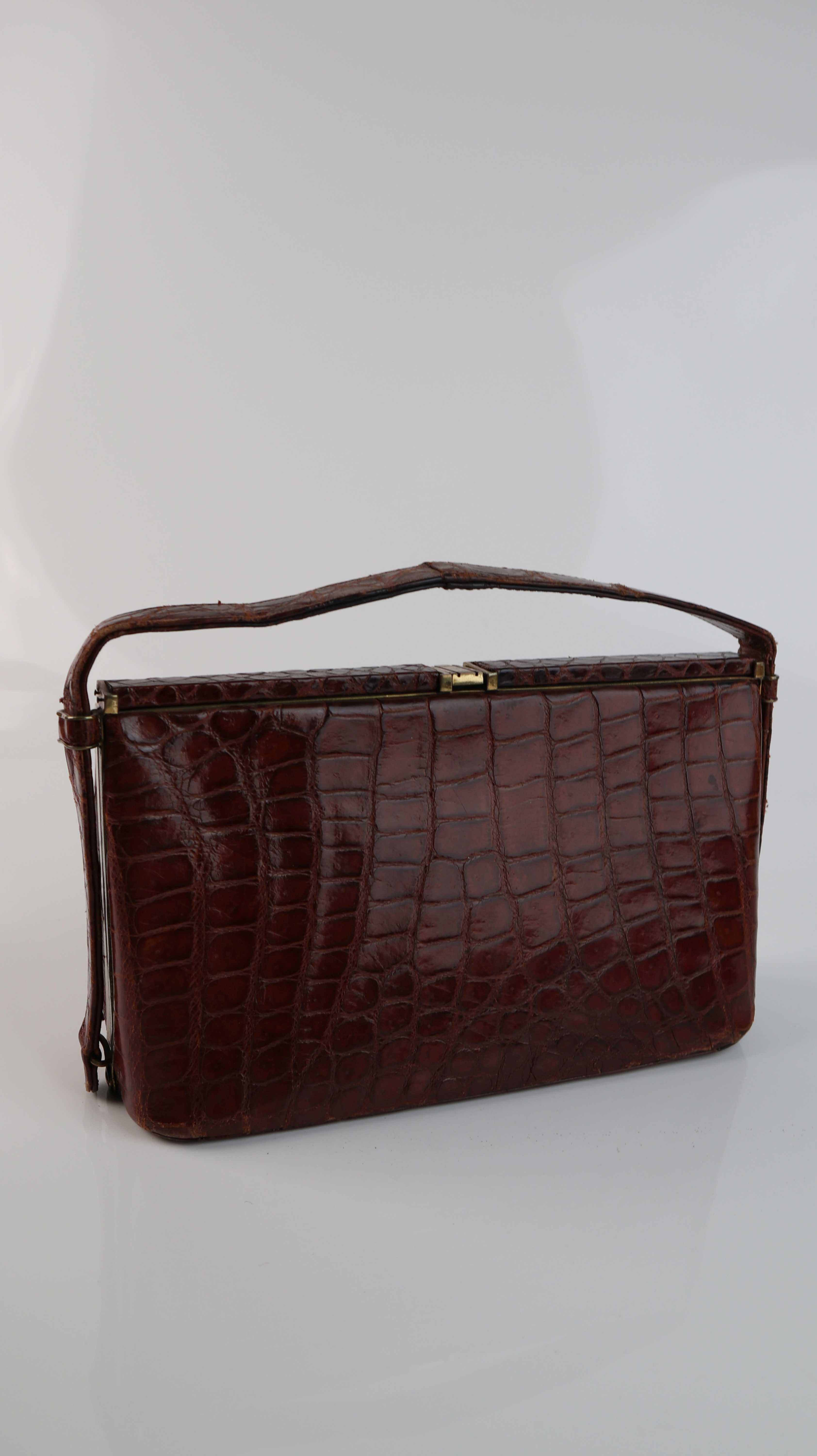 True Vintage Tasche braun Ledertasche Waldybag made in England