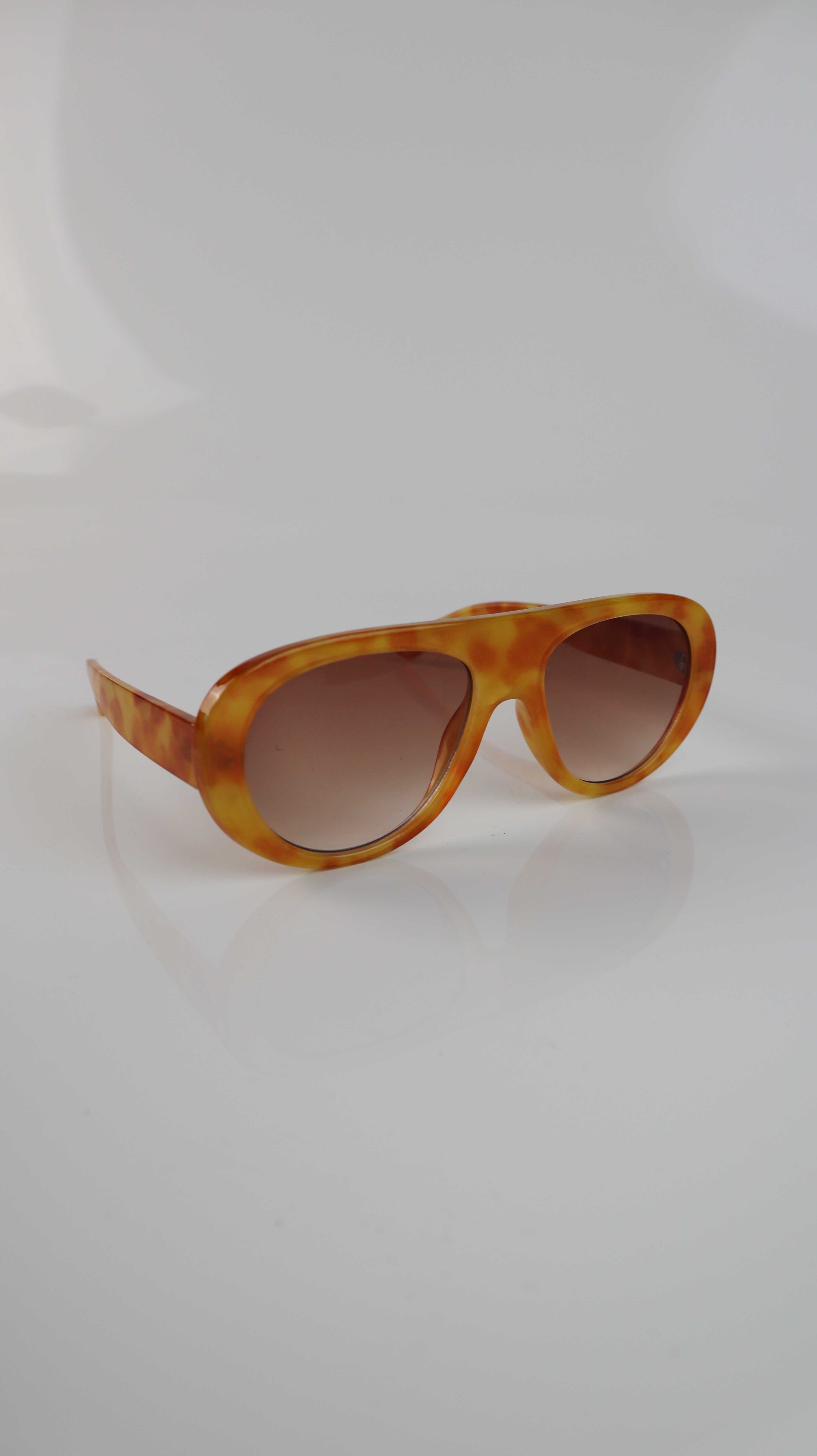Sonnenbrille Brille Pilotenbrille orange rund Damenbrille