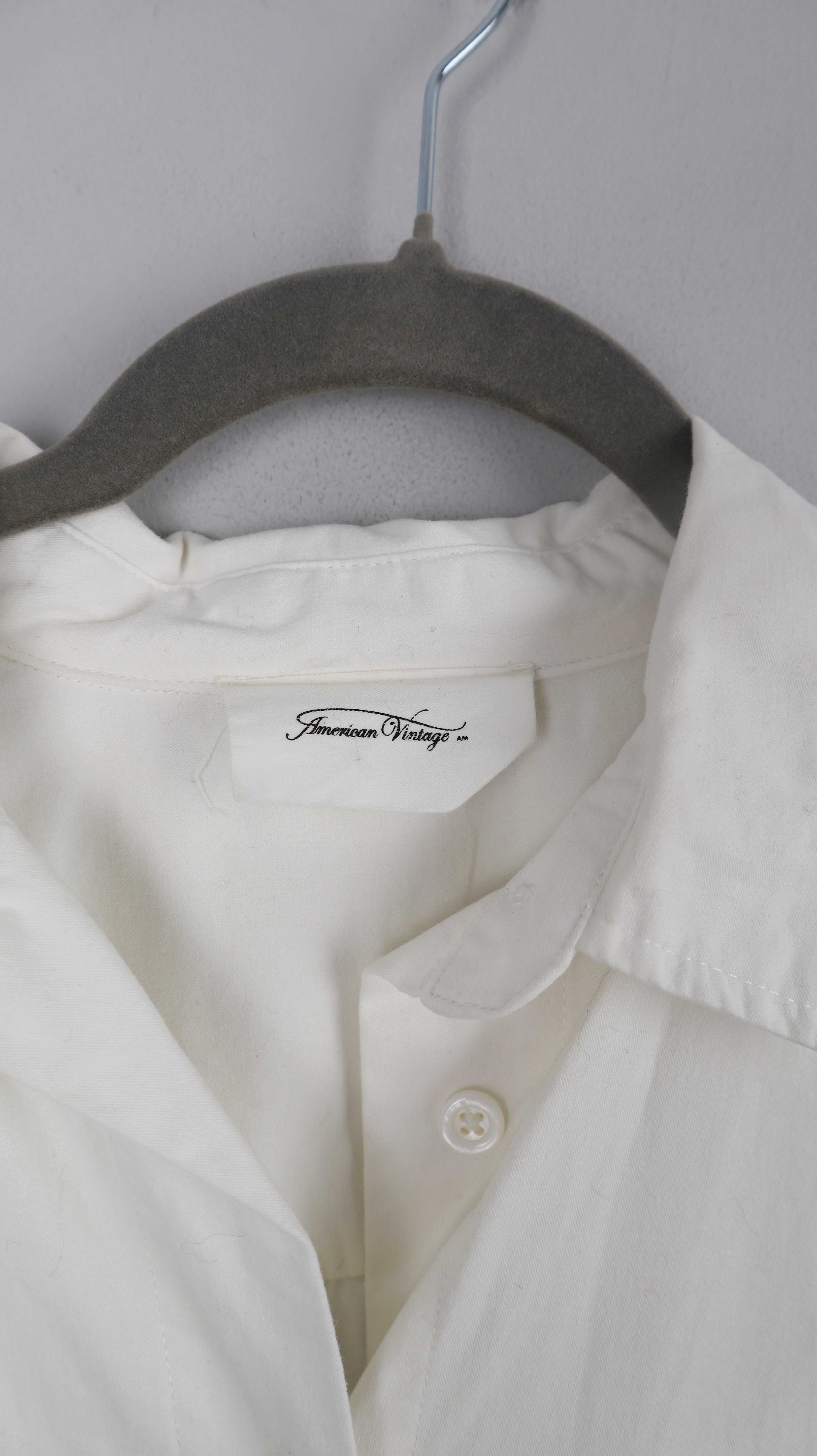 American Vintage Hemd Weiß Weiss einfarbig XS S Oversized Shirt