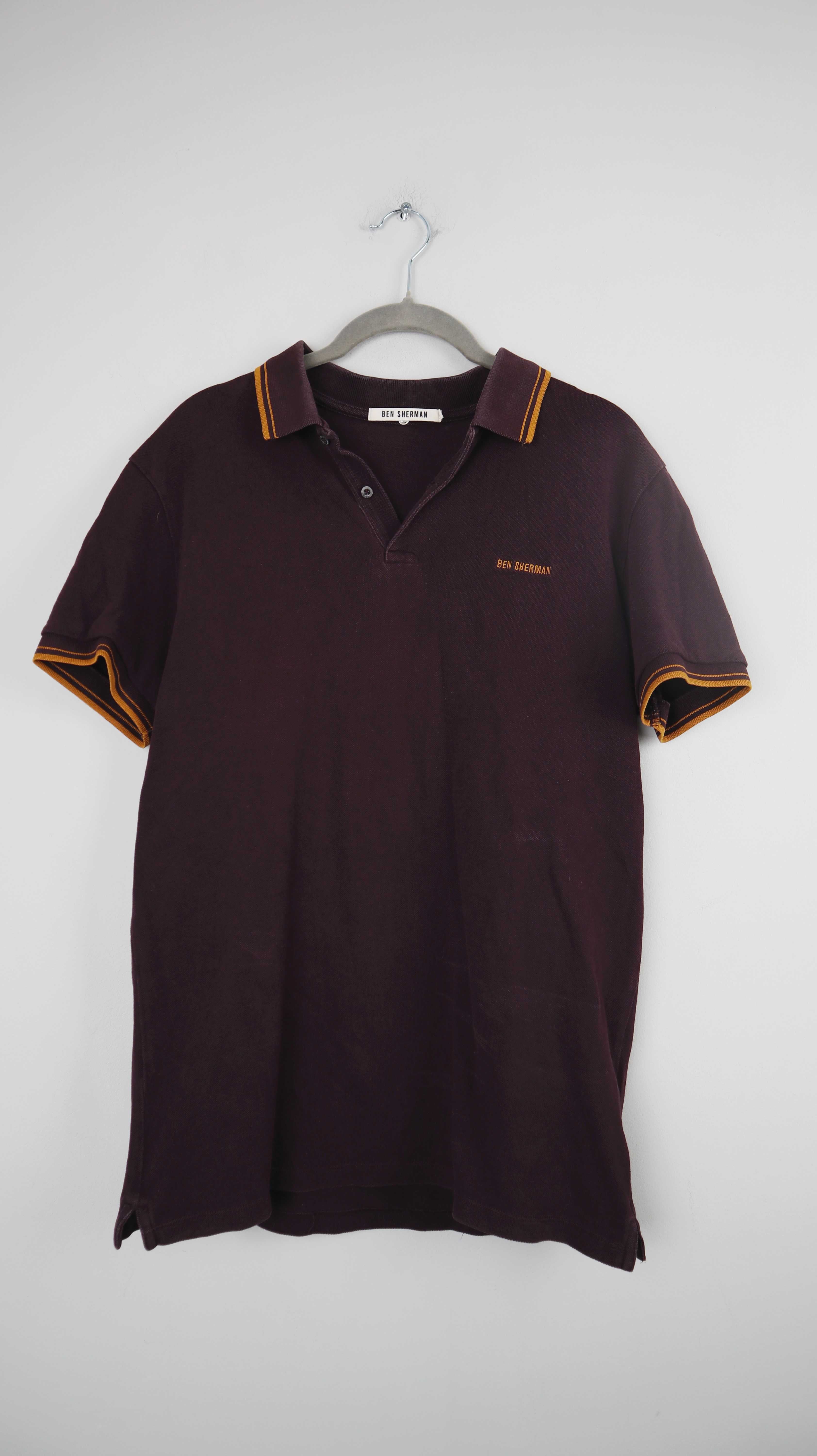 Ben Sherman Polo Weinrot Poloshirt Oberteil M Dunkelrot Bordeaux