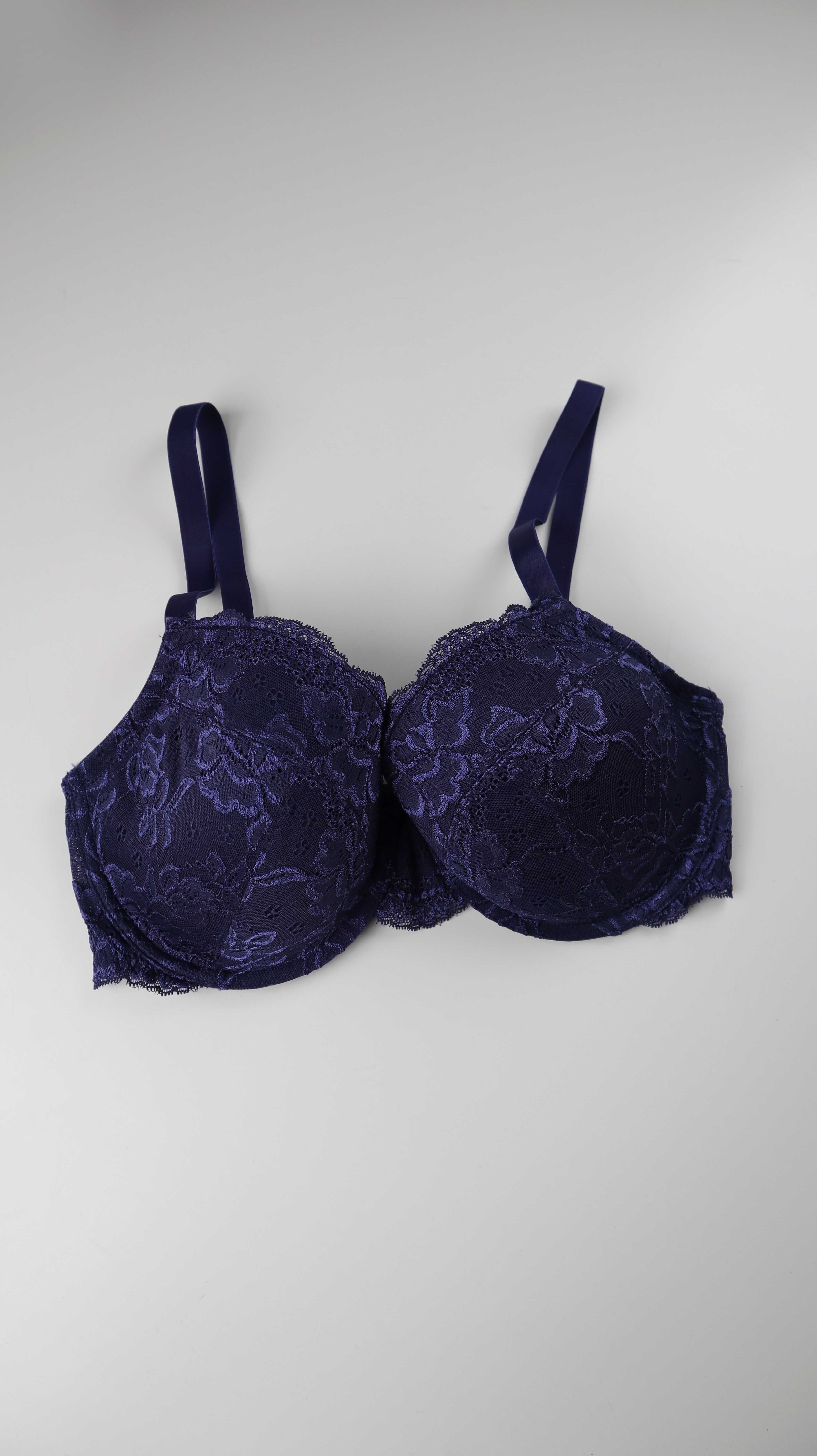 BH Blau Spitze Spitzenbh 75D dunkelblau Hartschalenbh