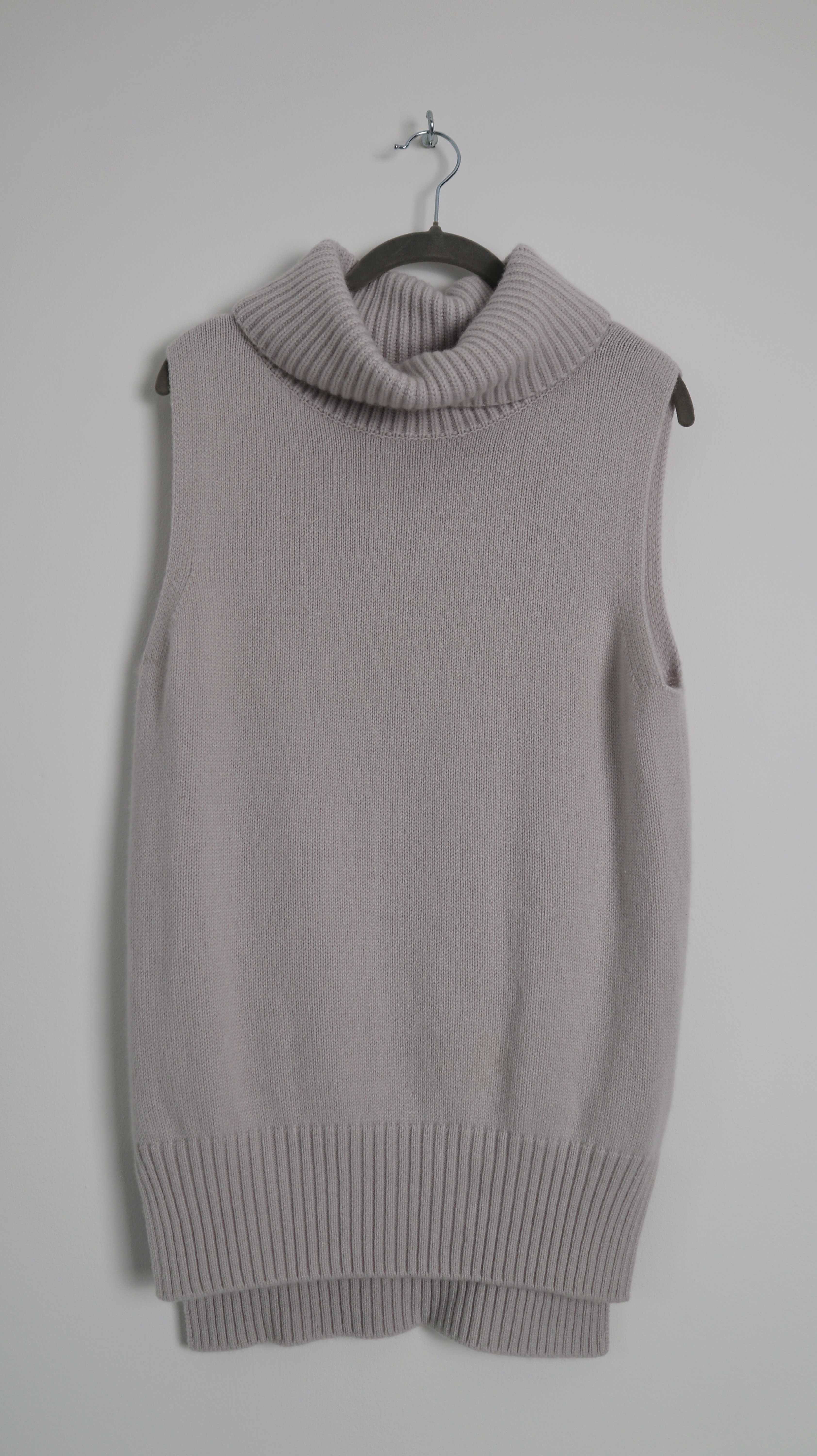 Lodenfrey Weste grau Cashmere Pullunder Strickweste 36 S