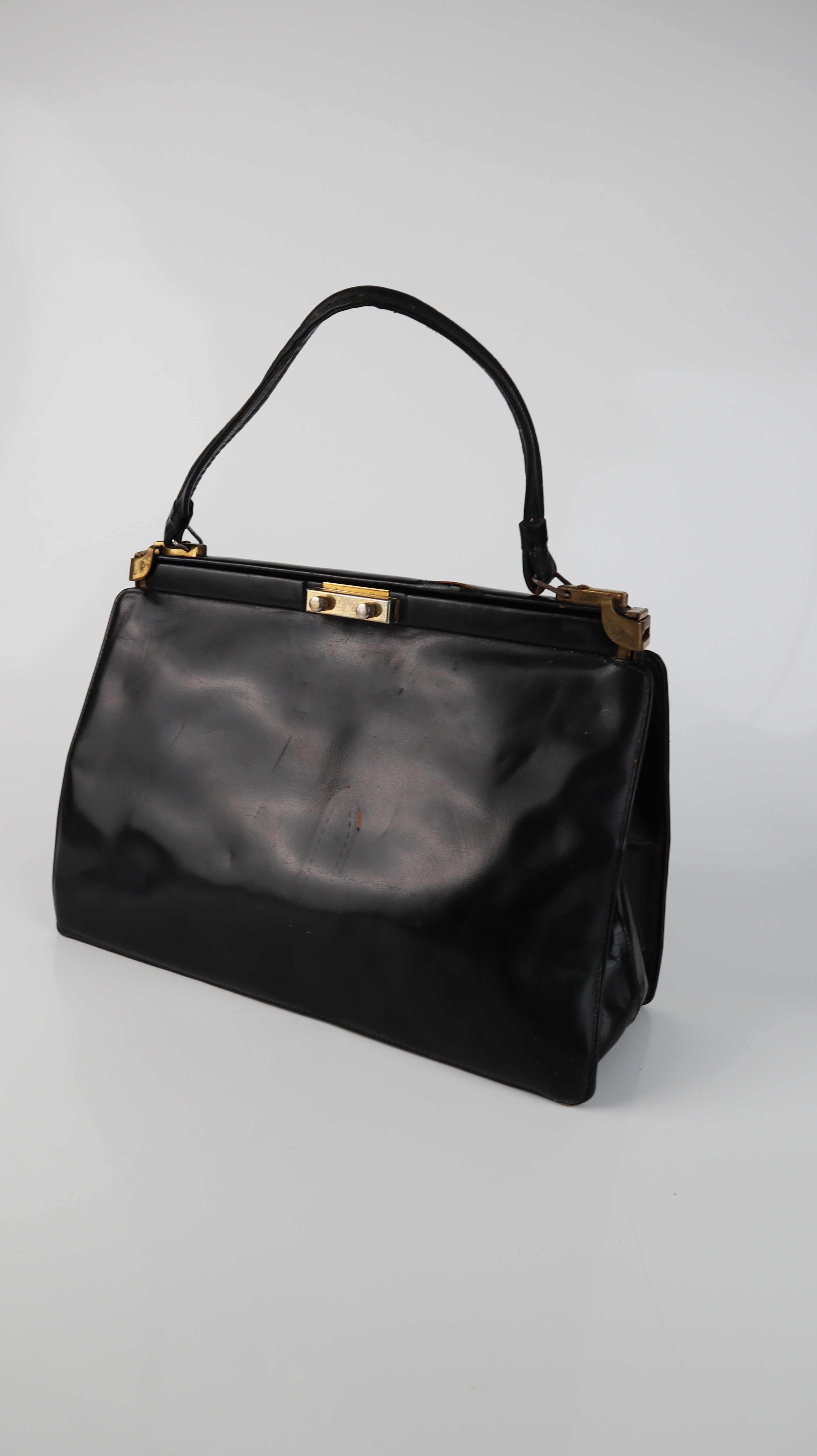 True Vintage Tasche Handtasche Leder Ledertasche