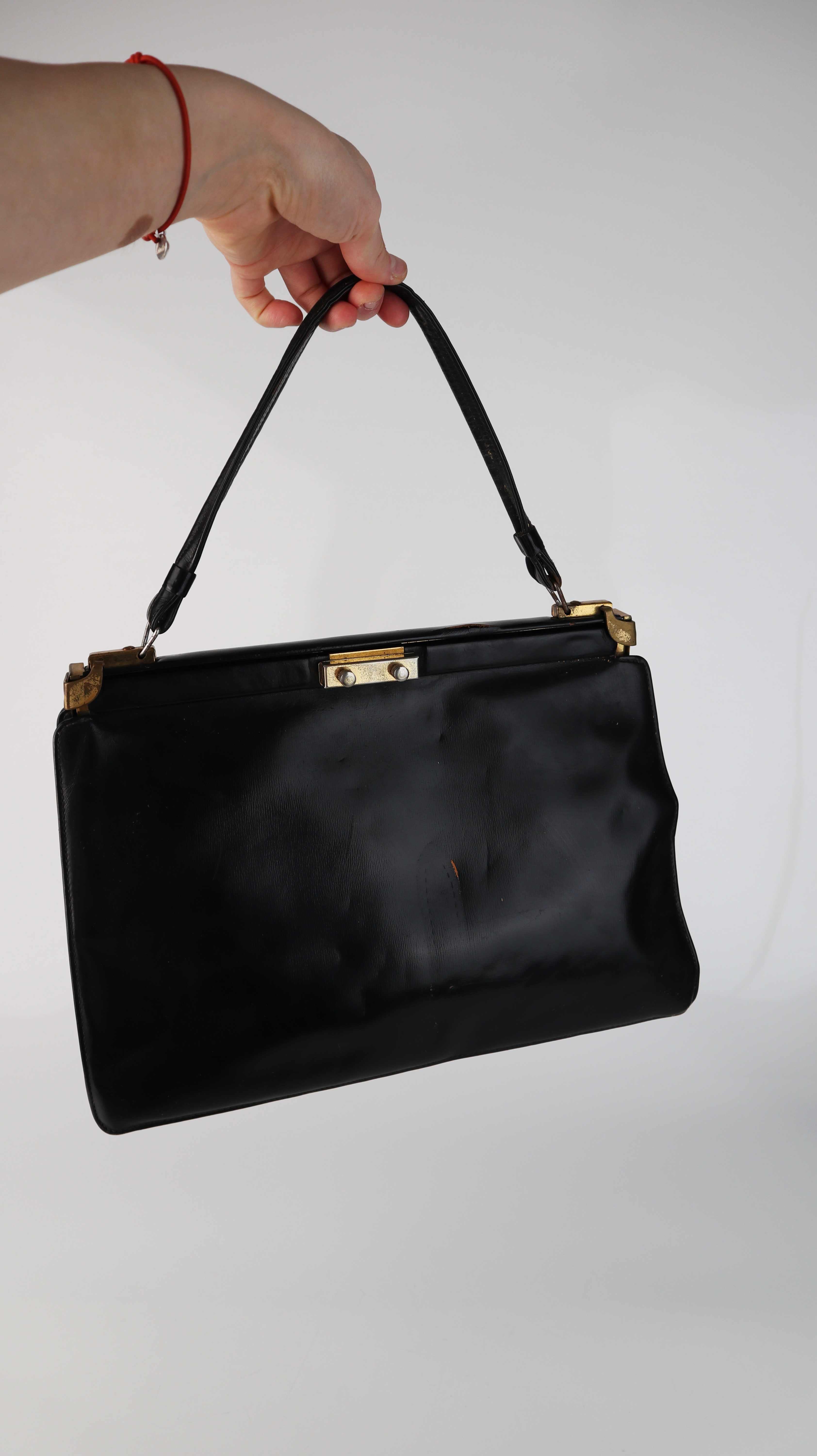 True Vintage Tasche Handtasche Leder Ledertasche
