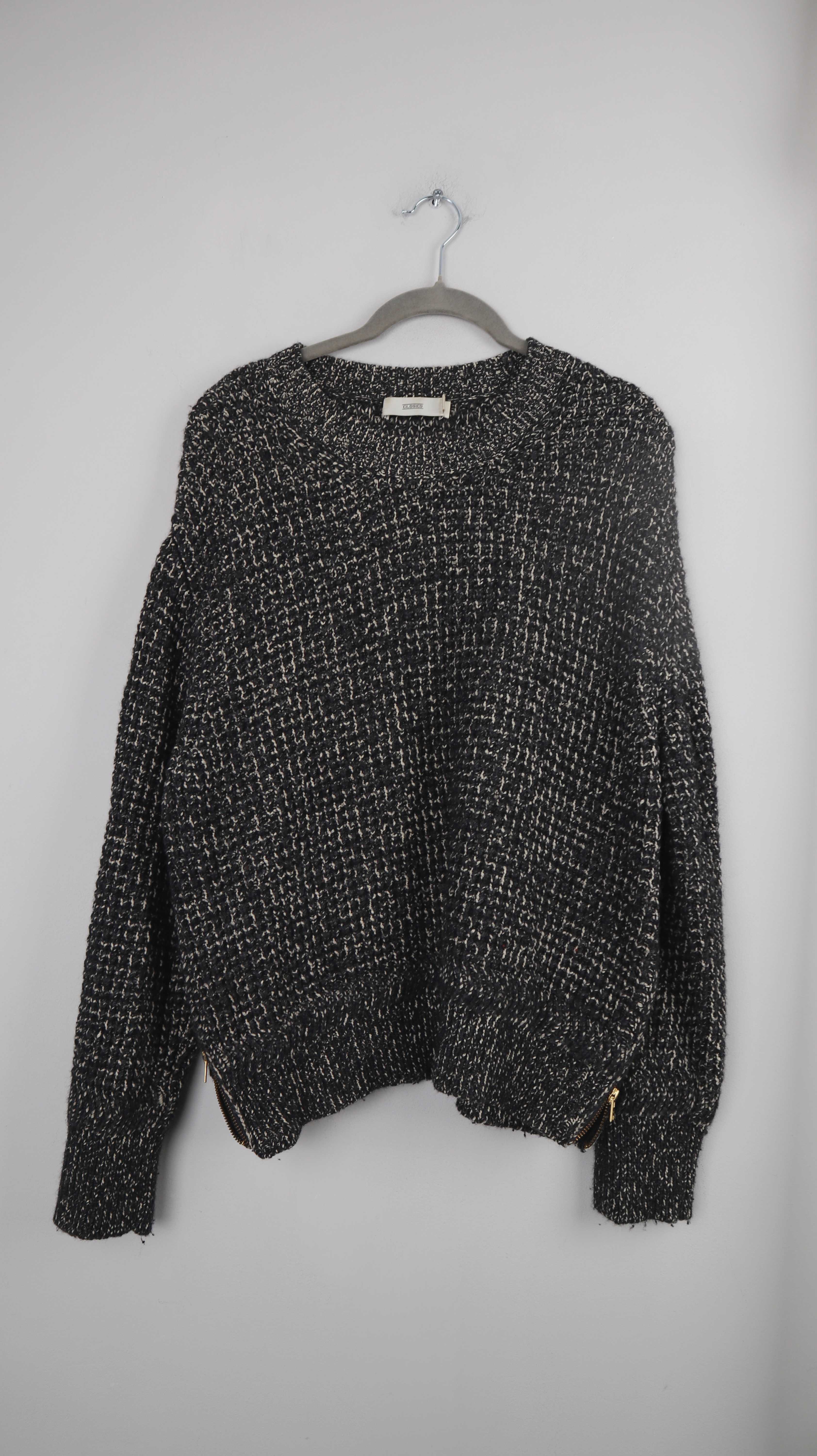 Closed Pullover Sweater gestrickt Strickpullover 36 S Wollpullover