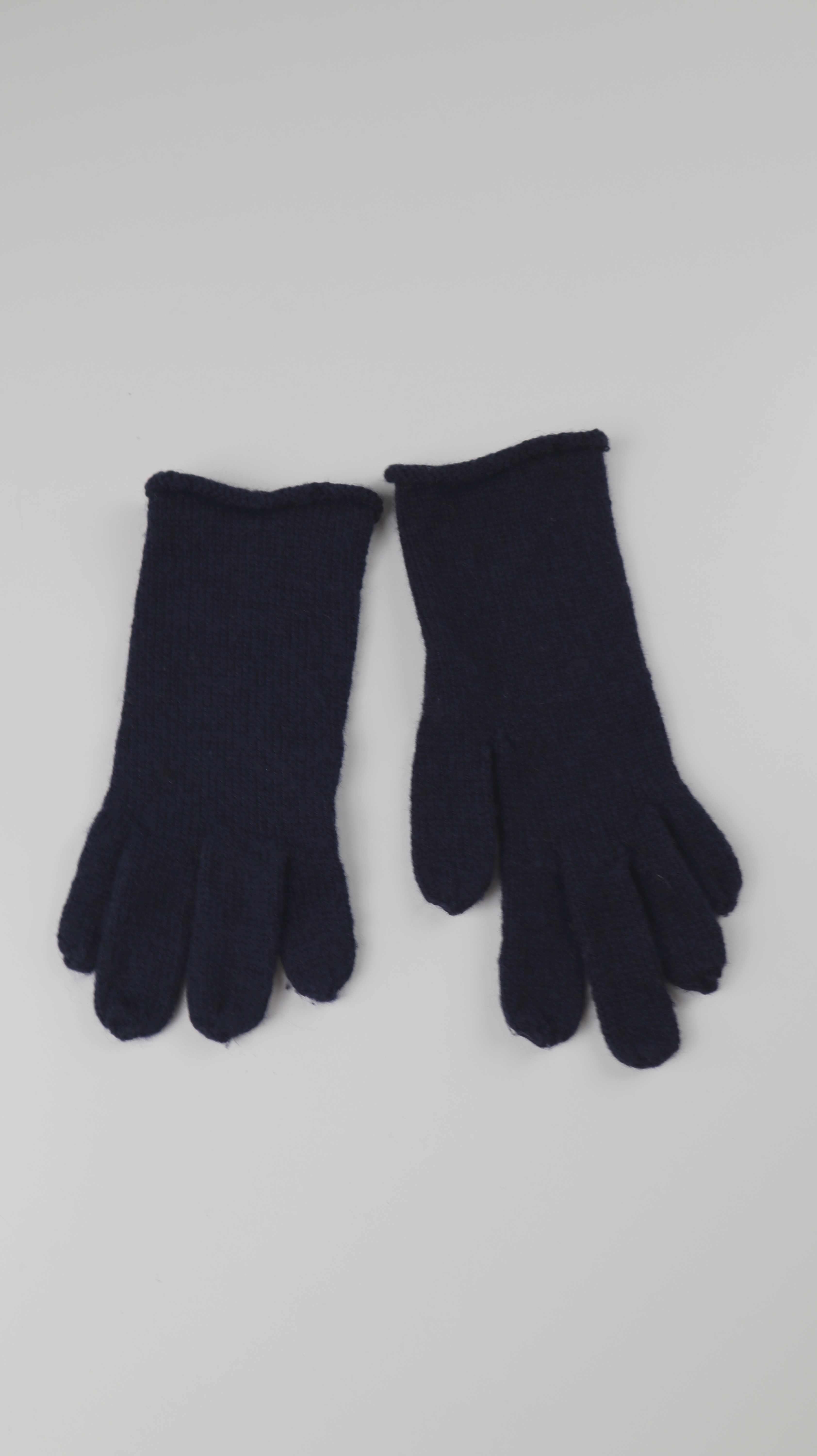 Handschuhe Dunkelblau selbstgestrickt Handmade gestrickt