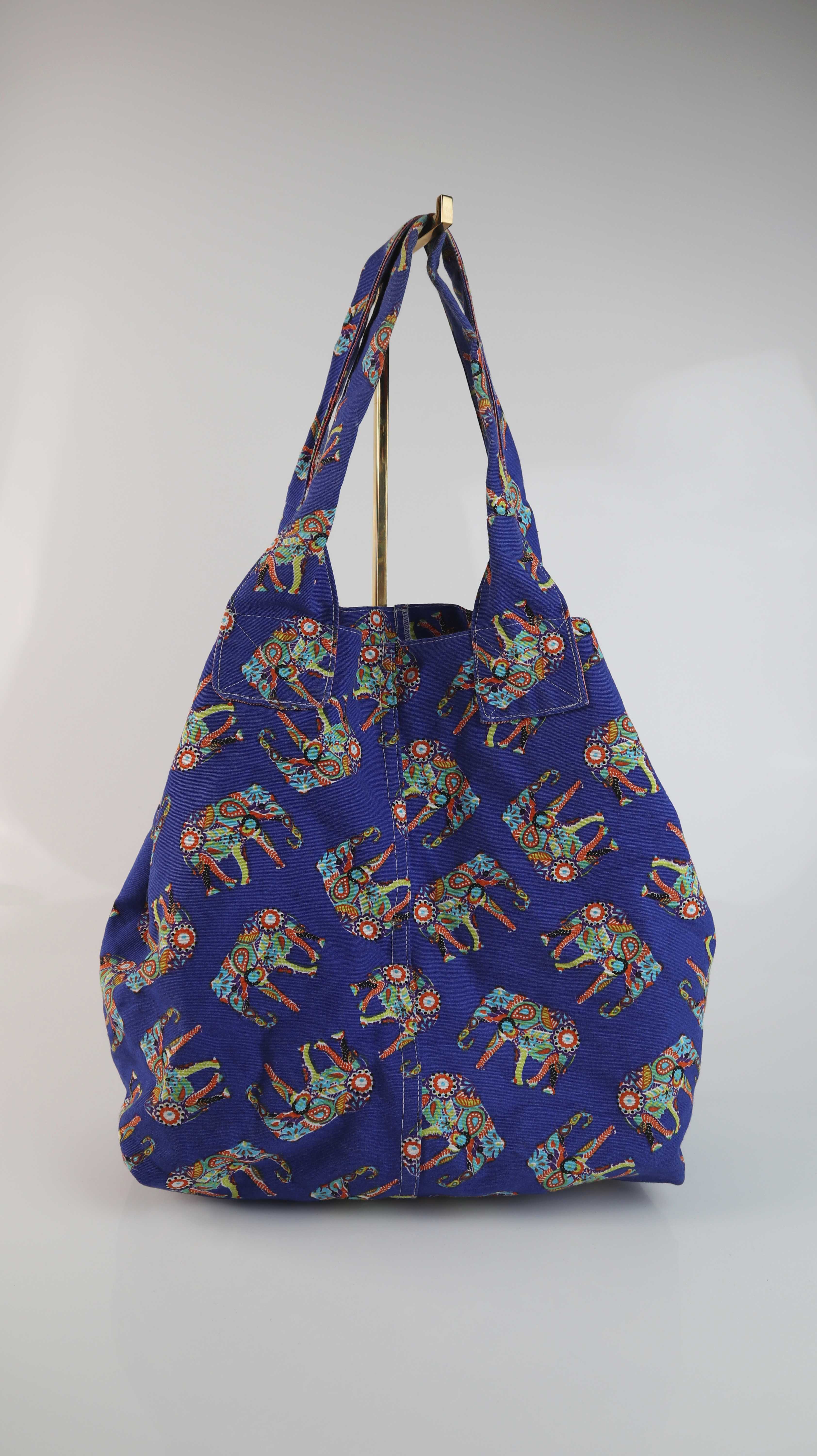 Tasche Blau Elefanten Stofftasche Beutel Beuteltasche genäht