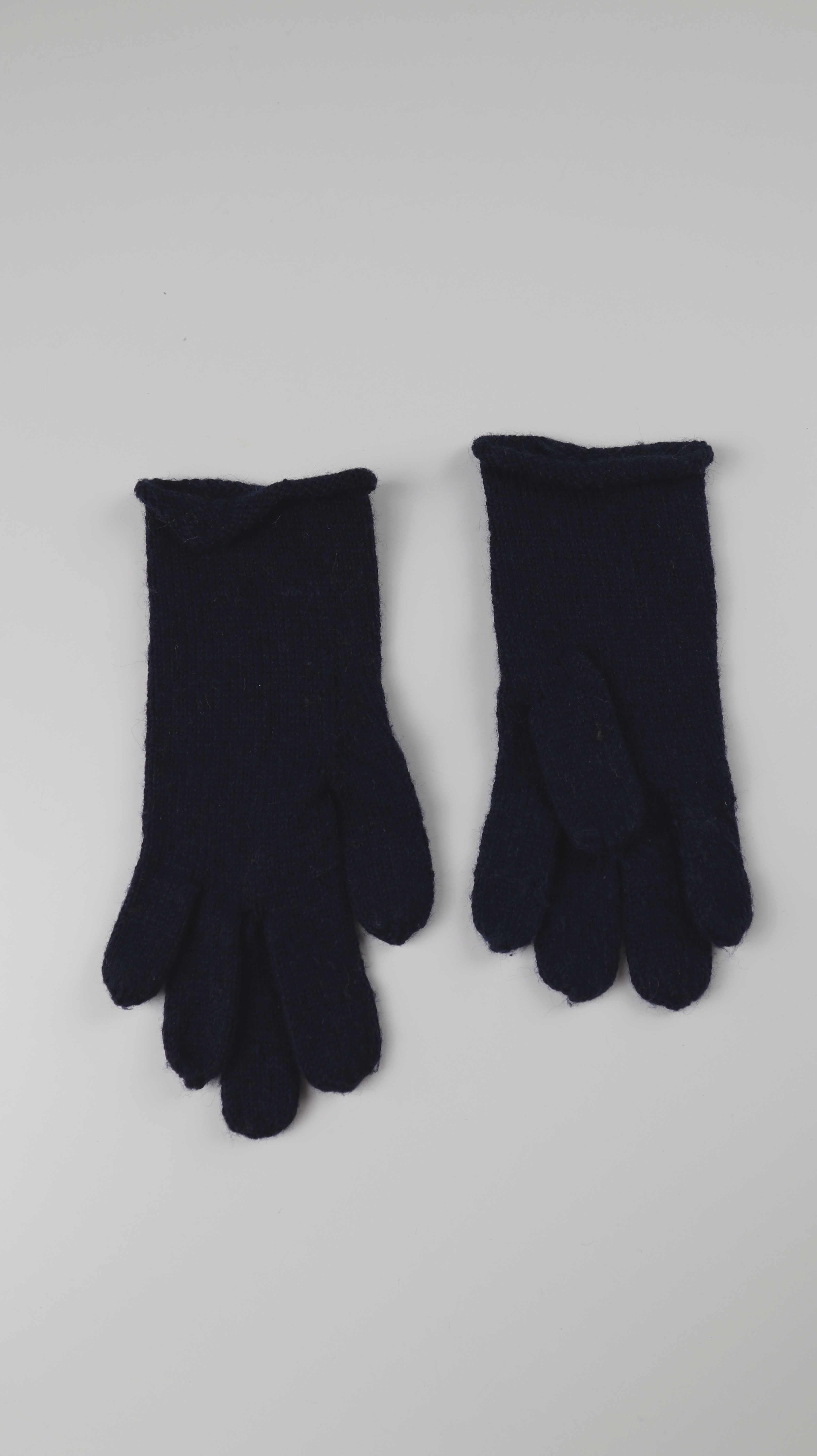 Handschuhe Dunkelblau selbstgestrickt Handmade gestrickt