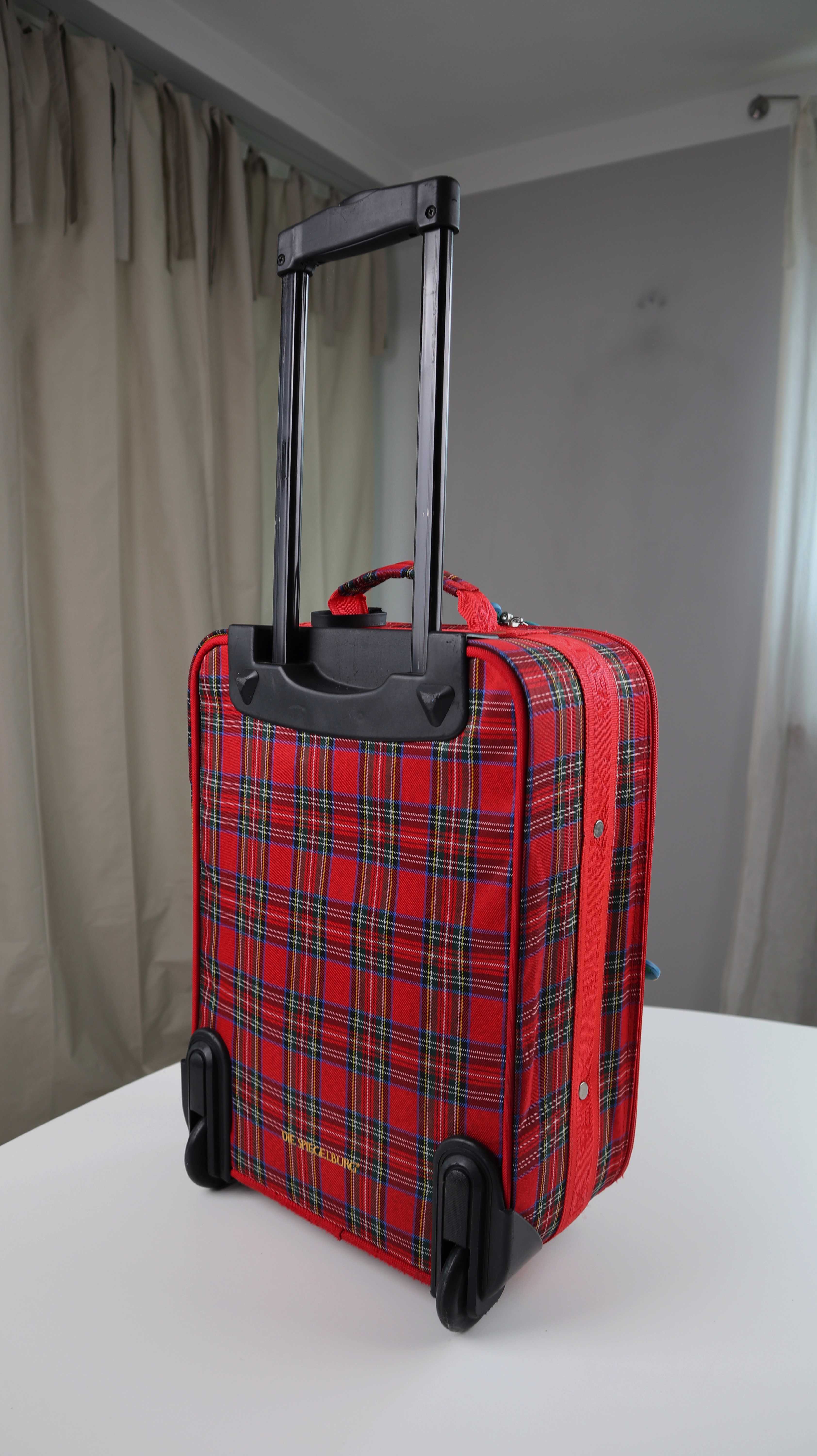 Hase Felix Koffer Rollkoffer Kinderkoffer Reisekoffer rot schwarz kariert