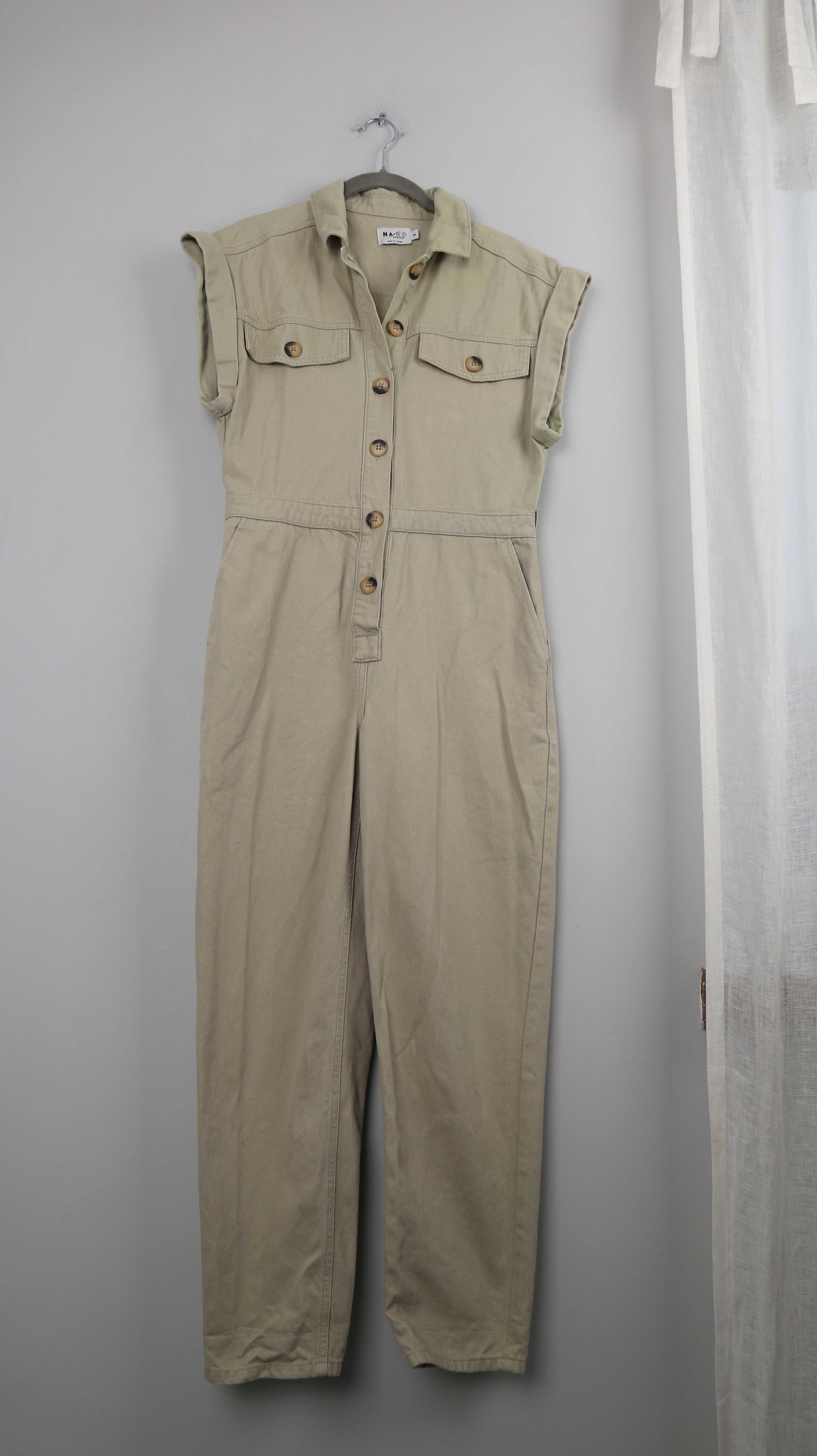 NAKD Overall Einteiler Anzug 36 S Ganzkörperanzug Beige