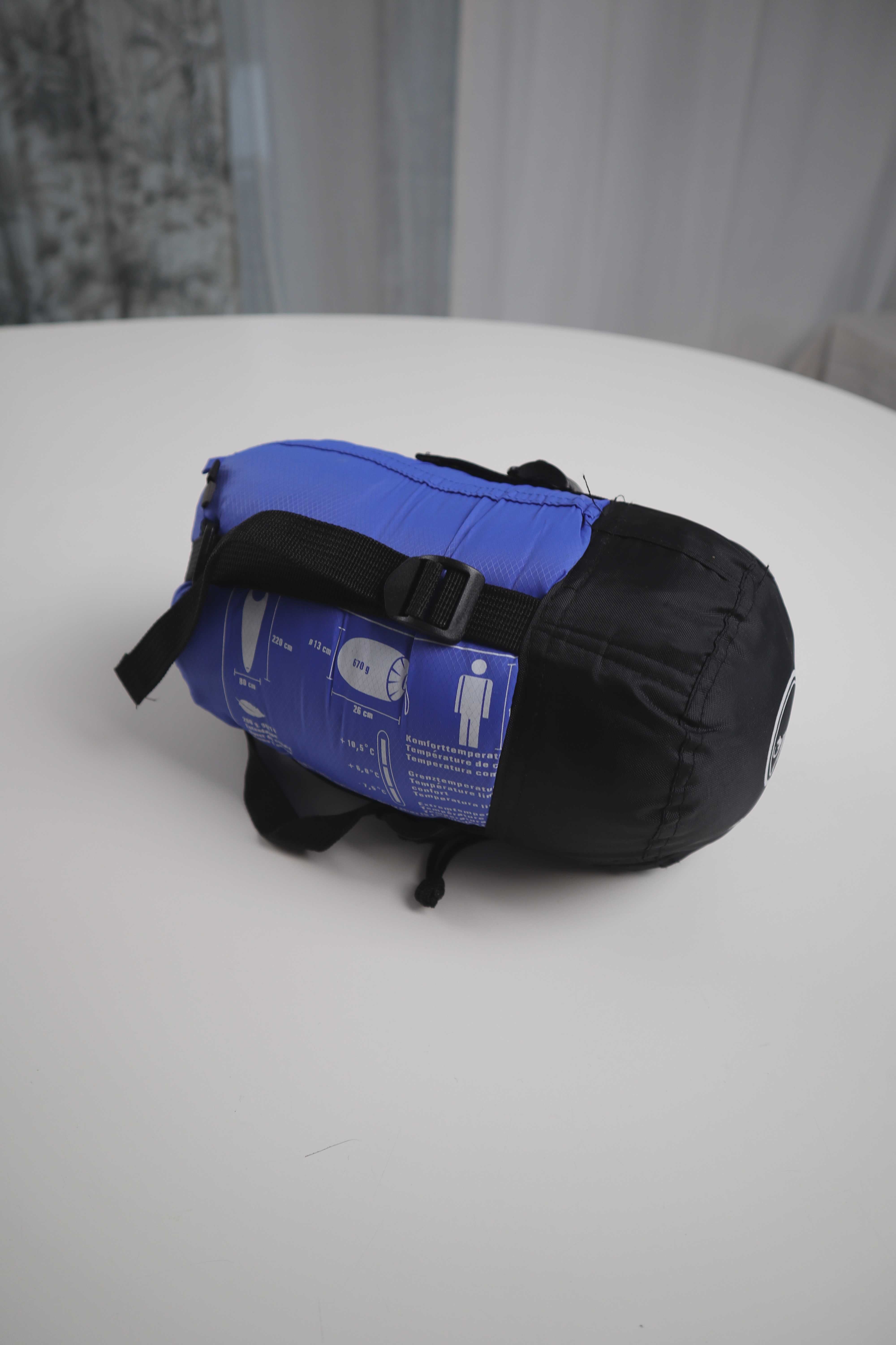 Trevolution Schlafsack Blau Schwarz Iceplume Kunstfaserschlafsack klein Reiseschlafsack