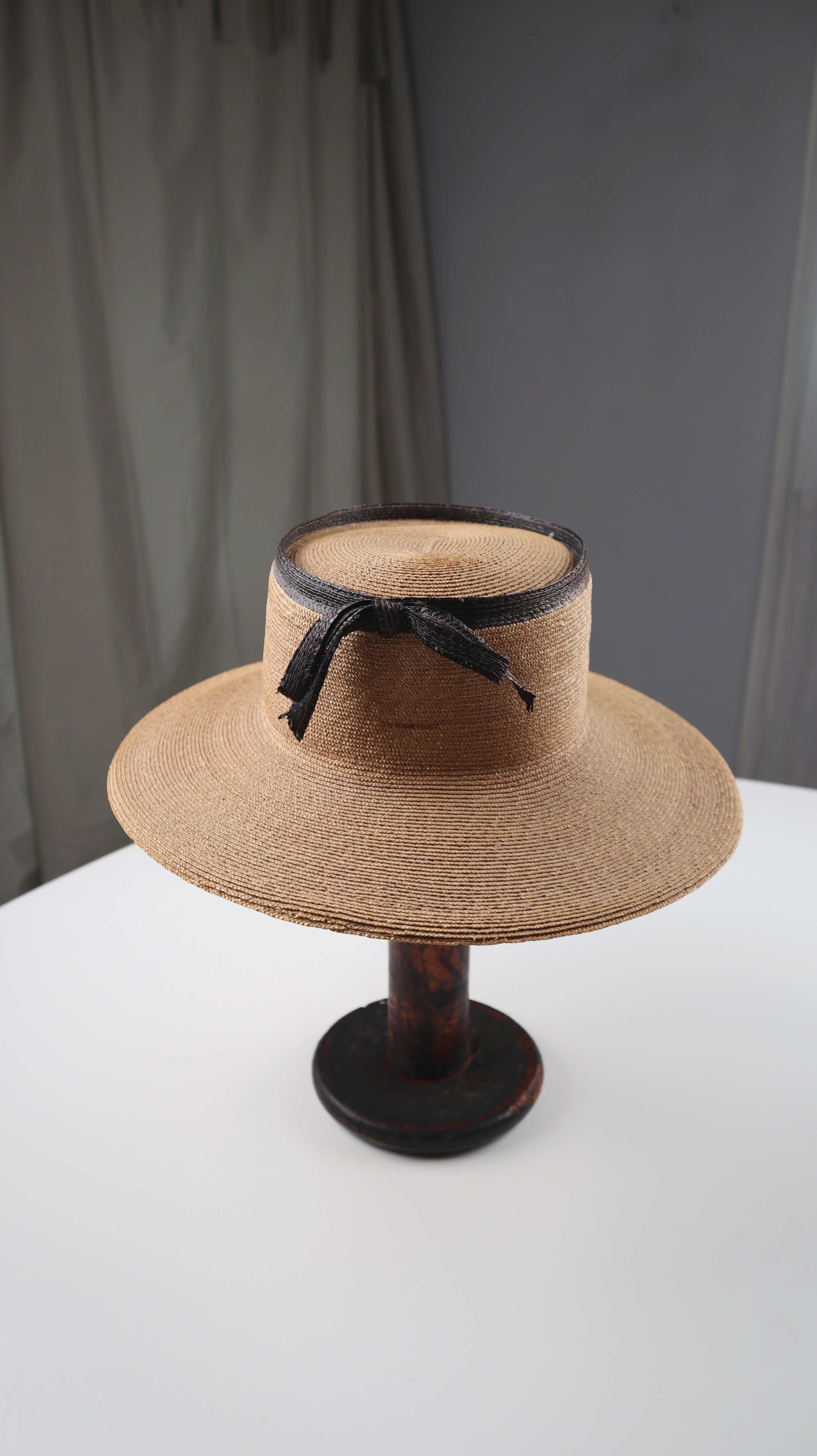 Frank Clive für Neiman Marcus Hut Korbhut beige Sommerhut Fedora