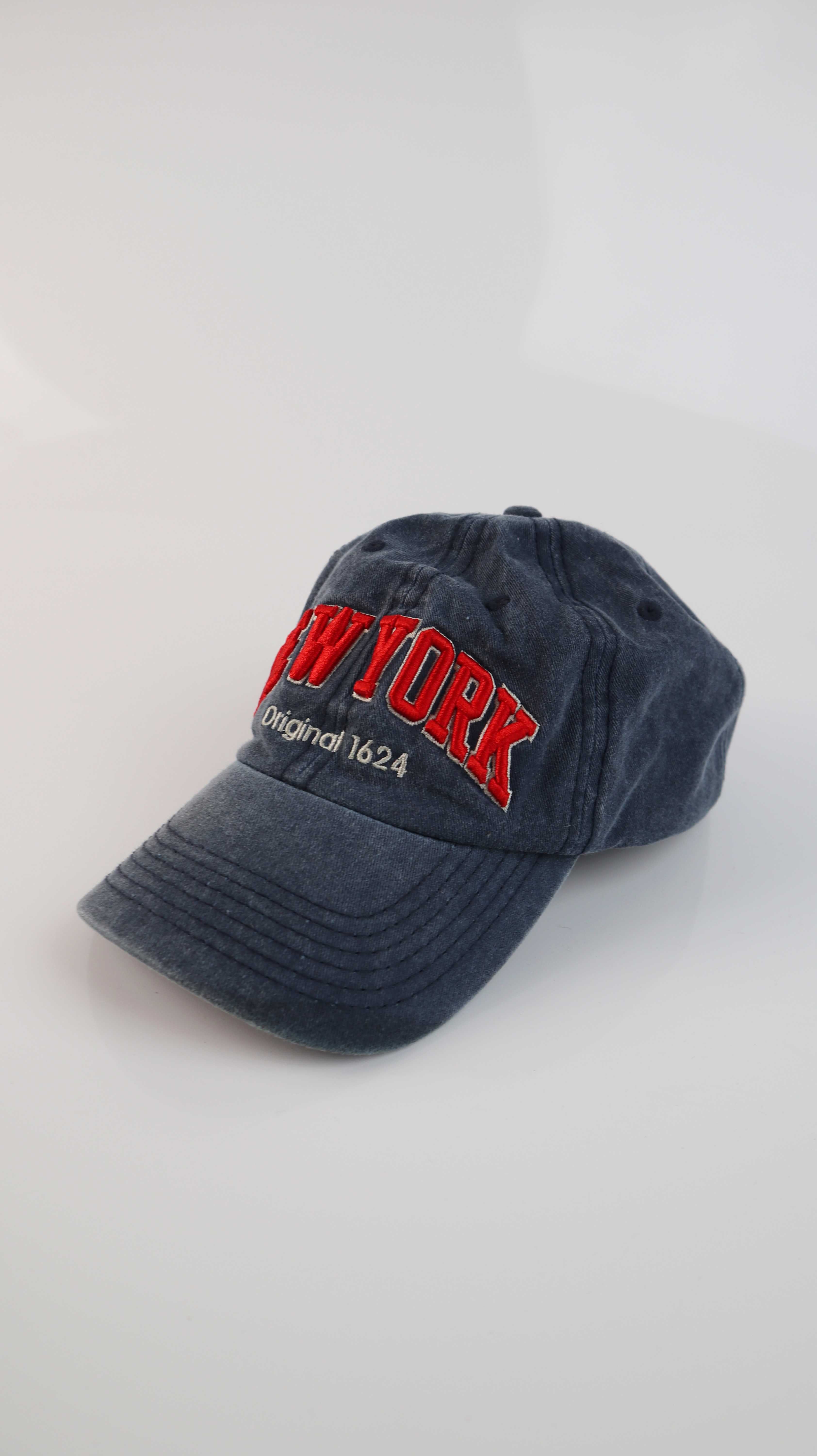 New York Cap Käppi Mütze Schirmmütze Blau Robin Ruth washed
