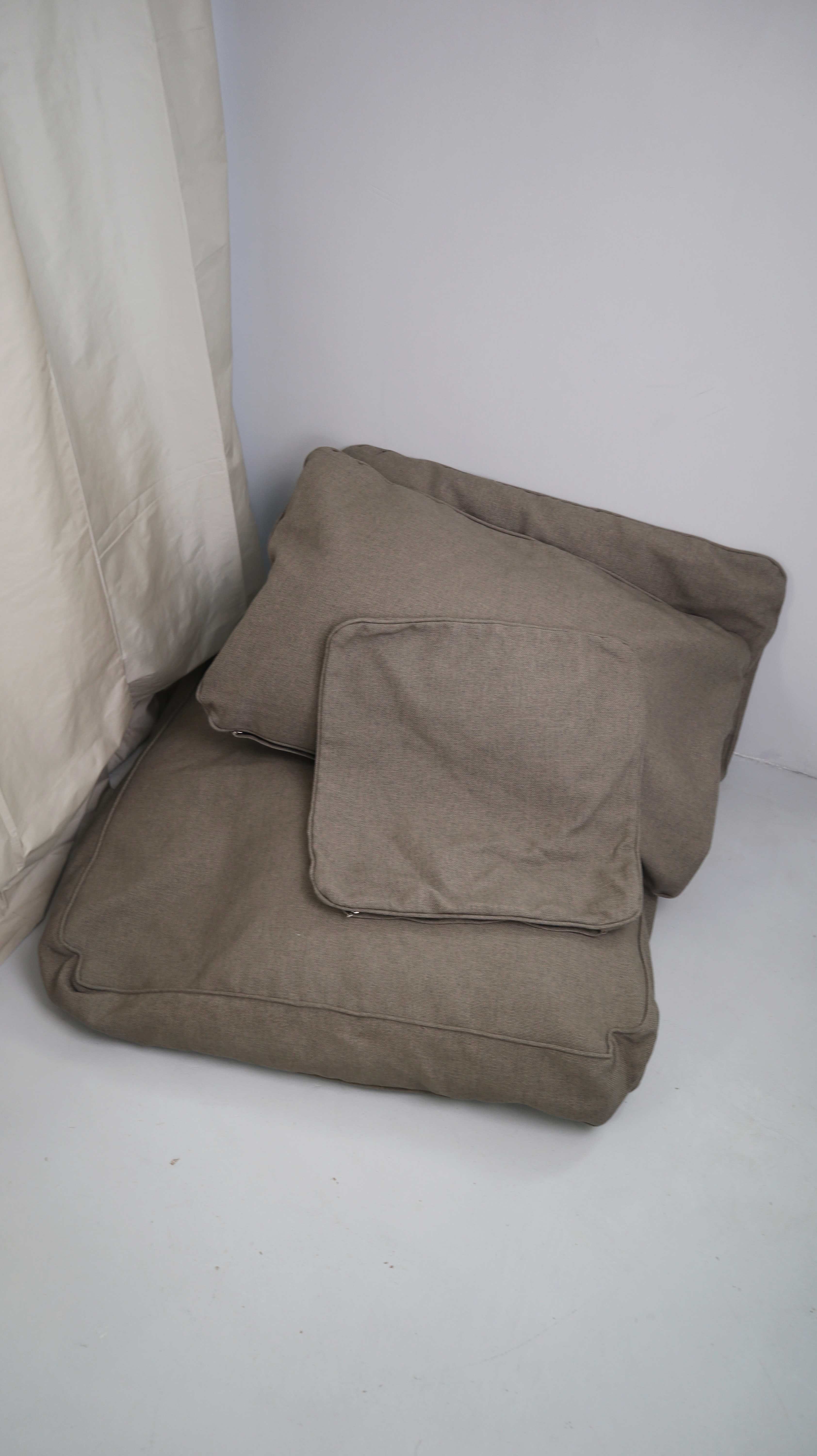 Sunproof Kissen Outdoorkissen braun Sitzkissen Bootskissen 4 Stück