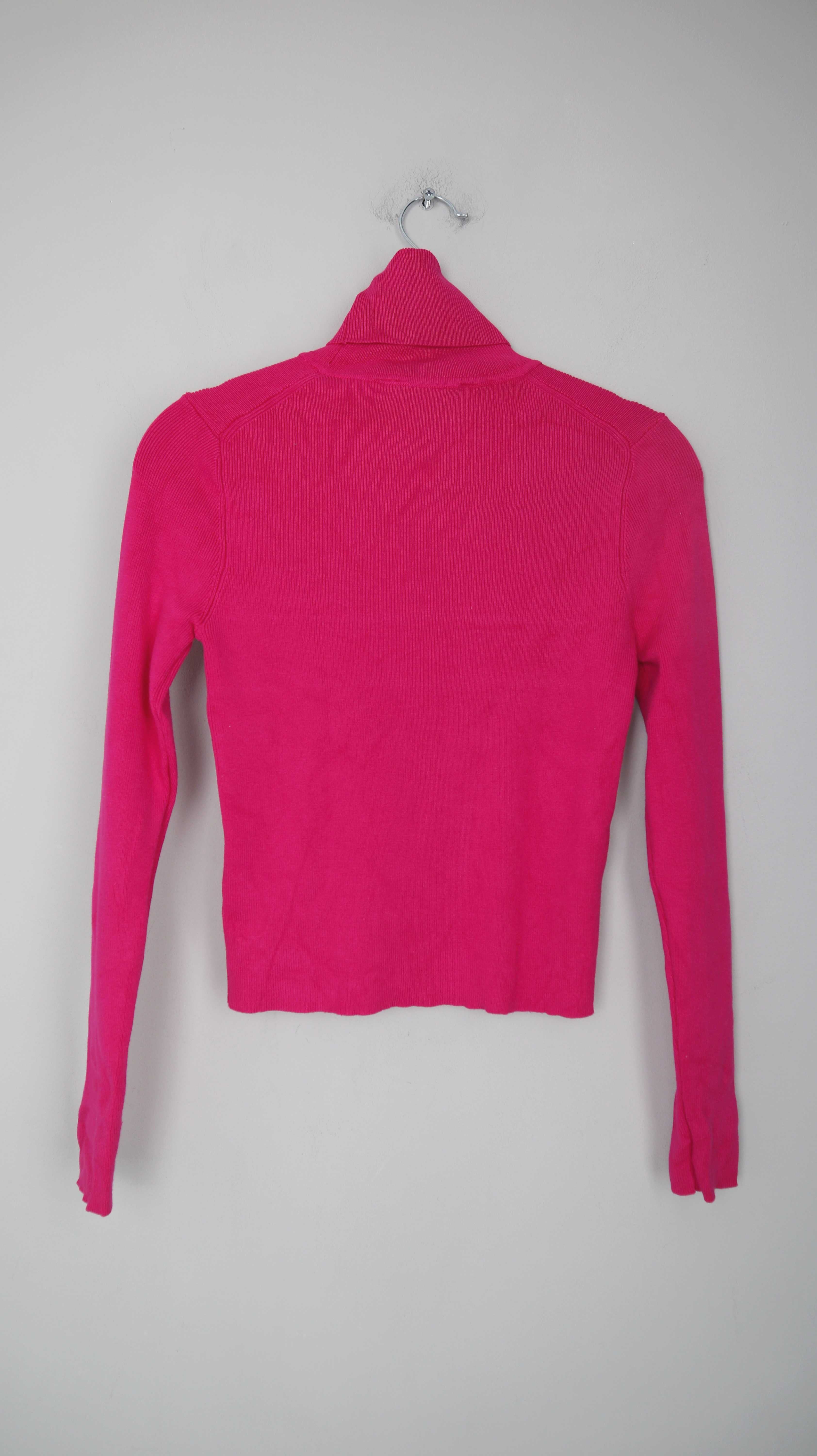 Zara Rolli Rollkragenpullover Pink 38 M slim Fuchsia Sweater Pullover