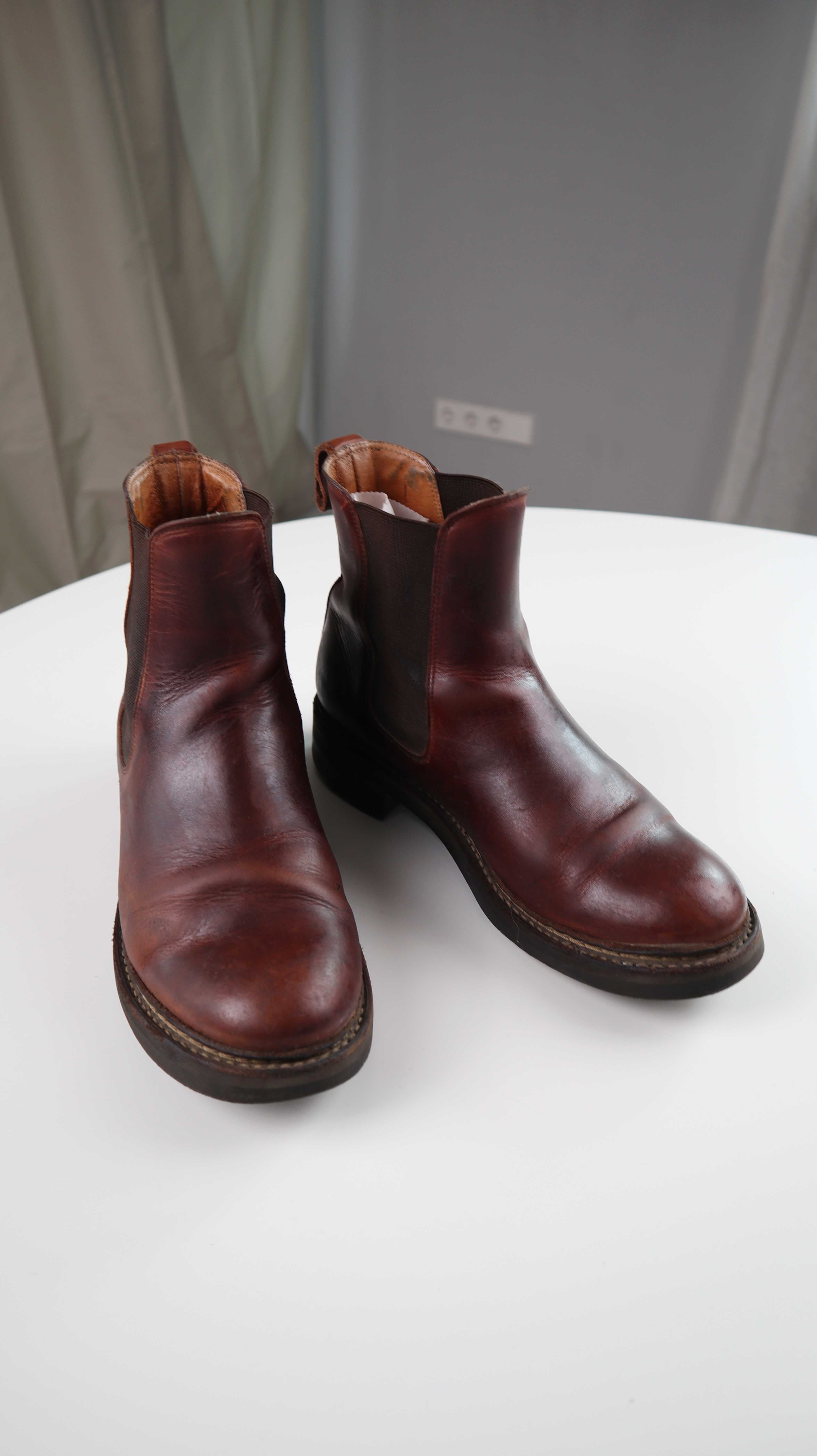 Aigle Stiefeletten 40 Braun Lederstiefel Stiefel Glattleder