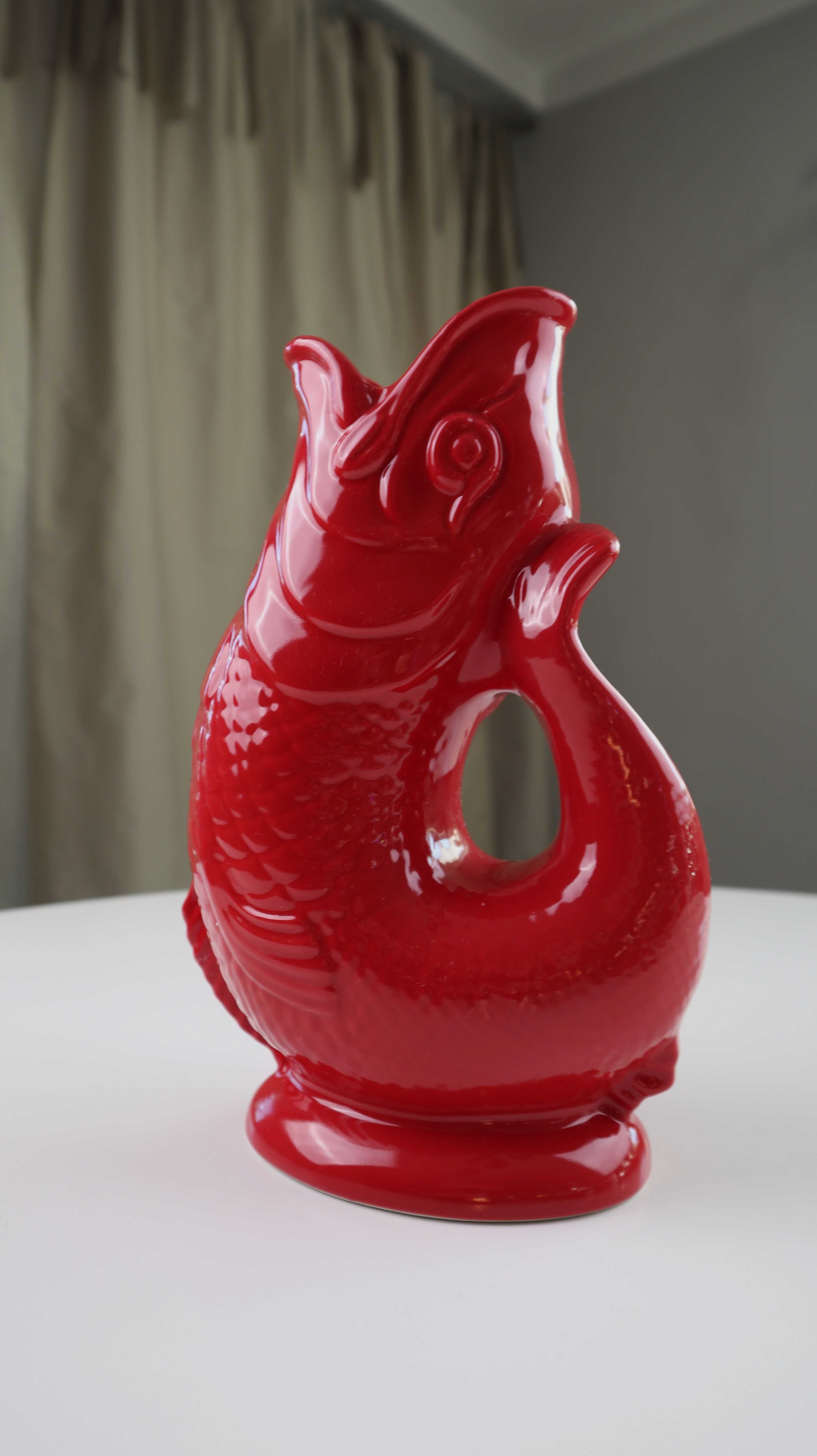 Fischvase Karaffe XL Rot Gluckgluck Fisch Wasserkaraffe Original