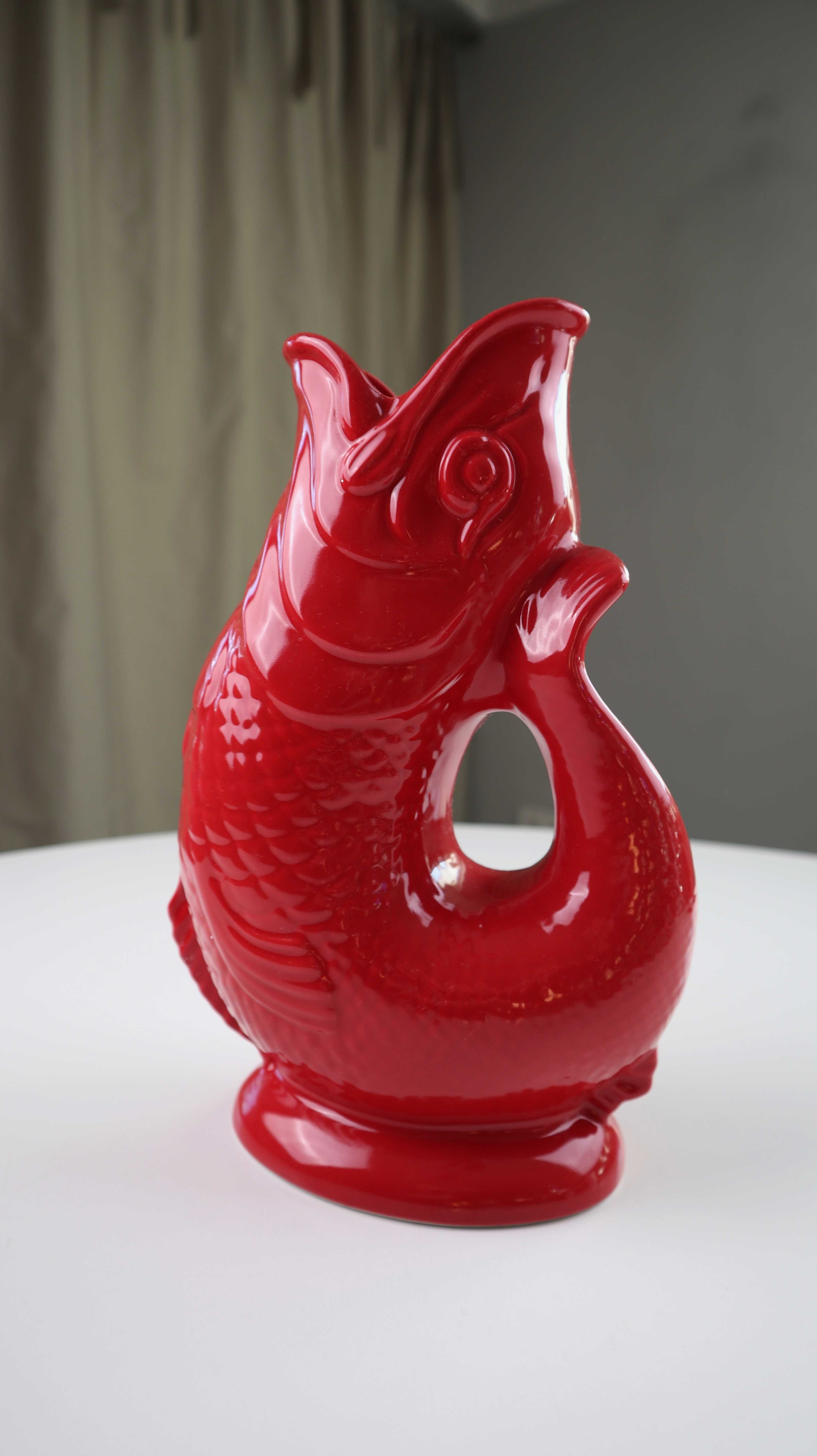 Fischvase Karaffe XL Rot Gluckgluck Fisch Wasserkaraffe Original