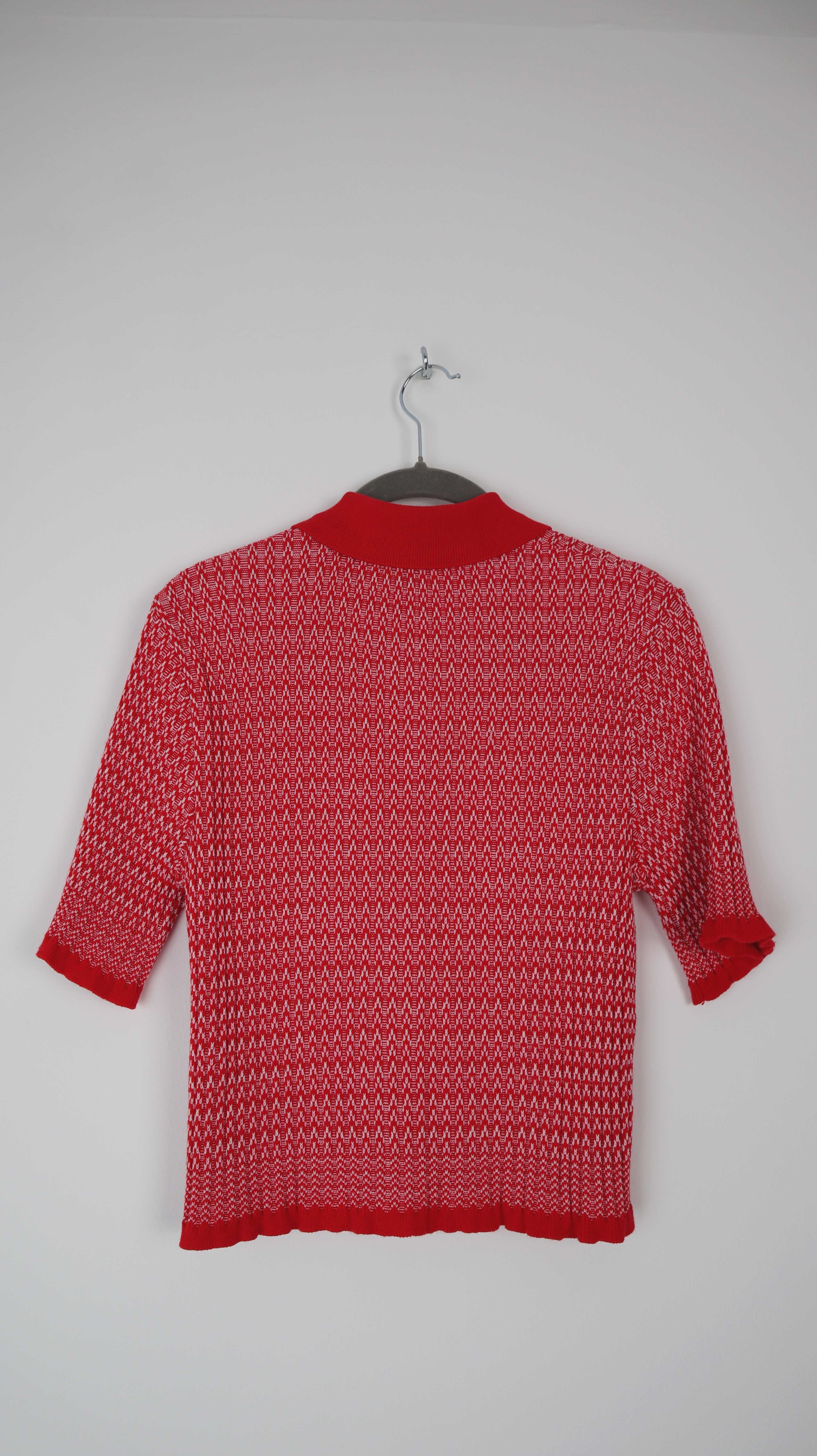 Maje Top rot 1 36 S Shirt Bluse Oberteil geknöpft weiß