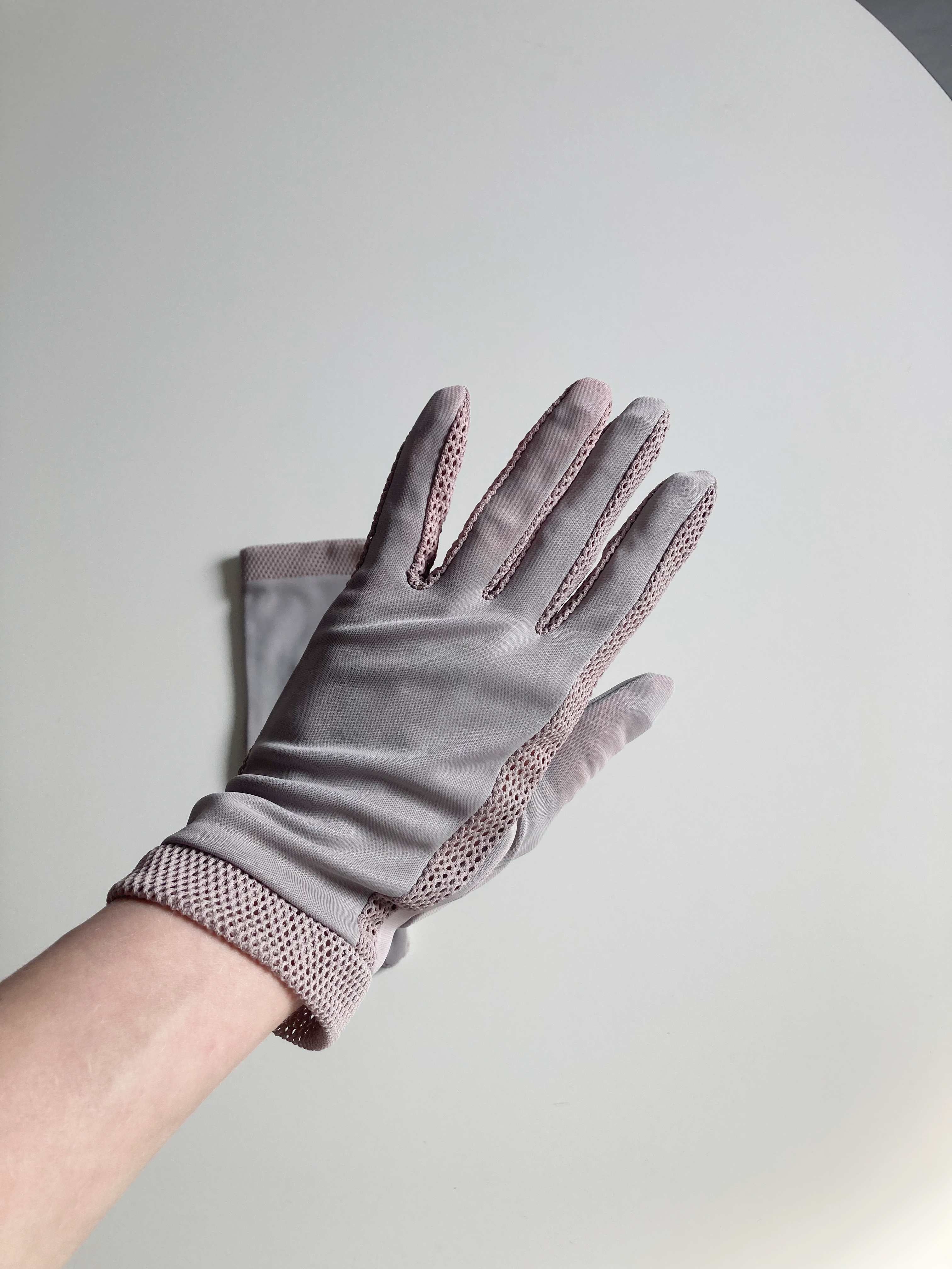 True Vintage Handschuhe grau M Golfhandschuhe geflochten