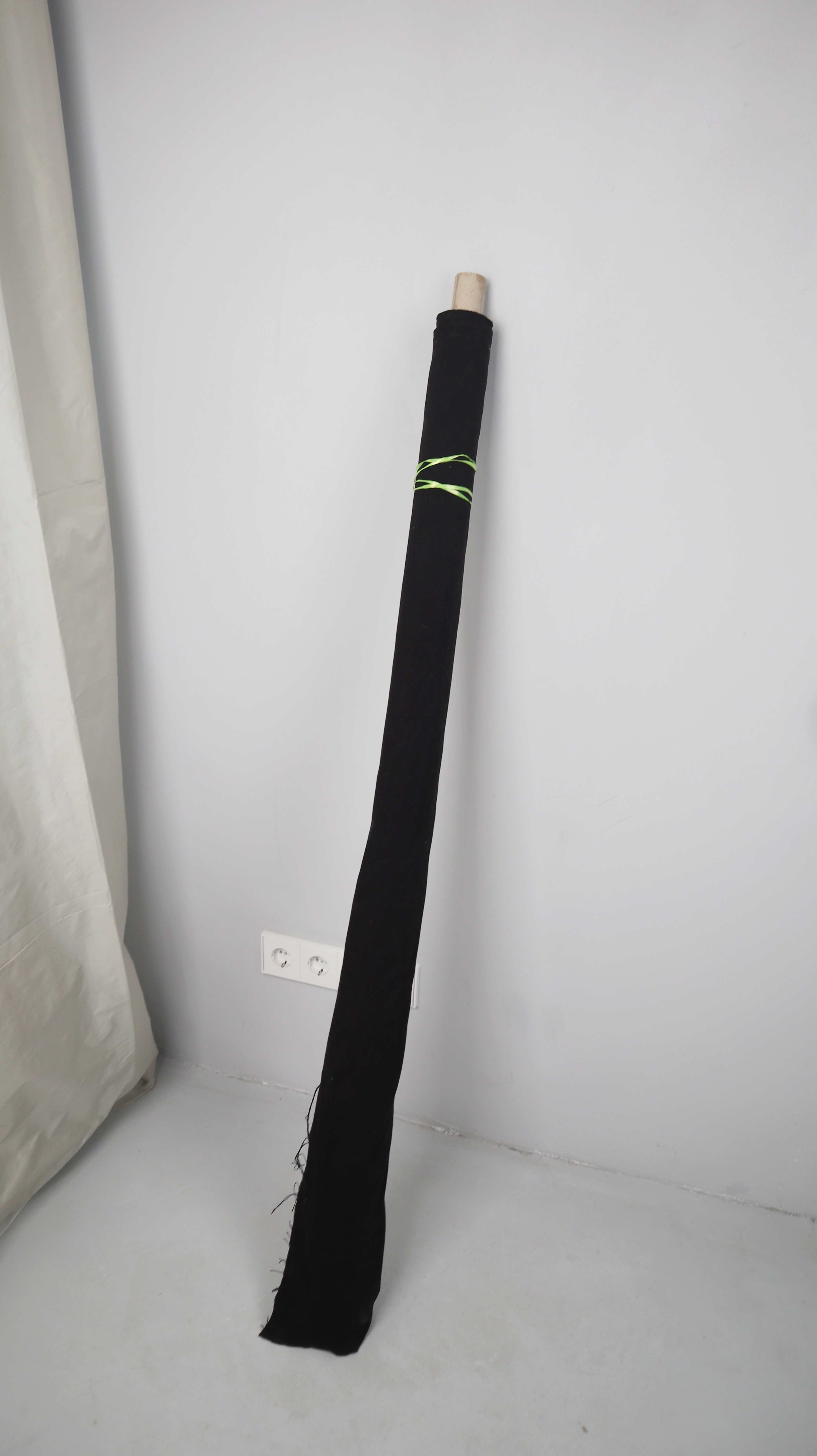 Stoff Baumwollstoff schwarz einfarbig Nähstoff 140 cm Breite