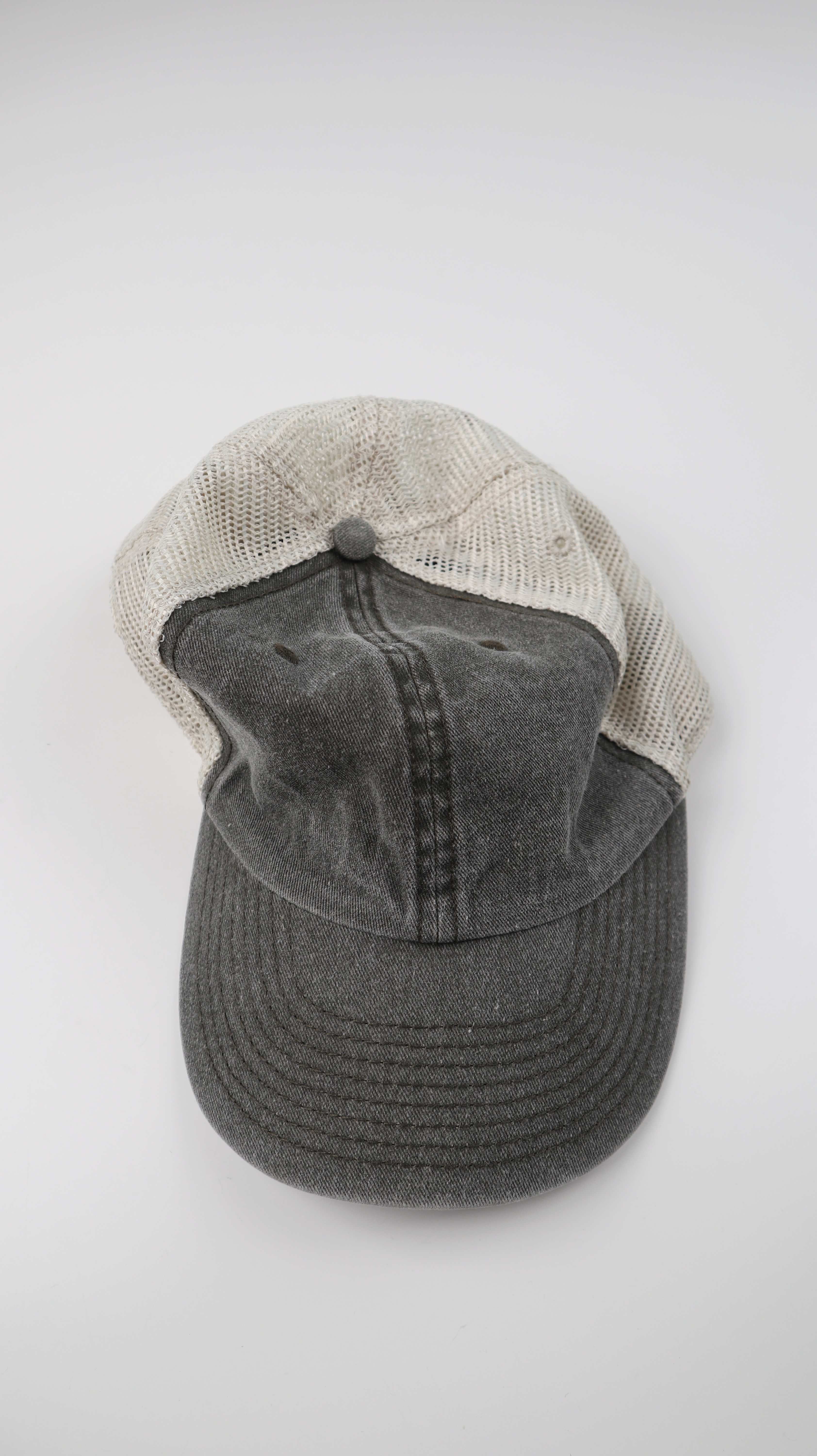 True Vintage Cap Kappe Käppi Schirmmütze grau basic einfarbig