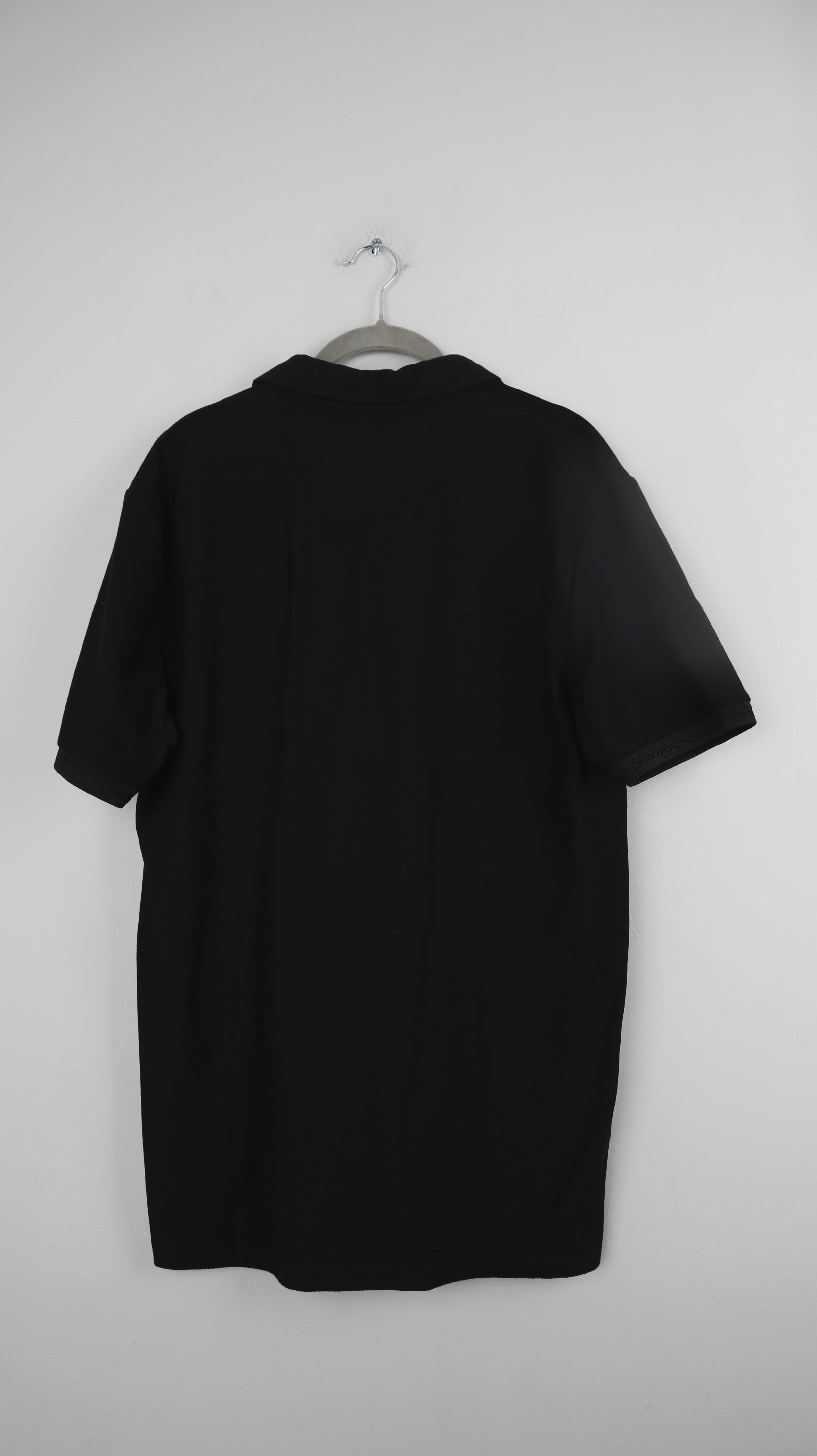 Zara Polo Poloshirt schwarz L T-Shirt Oberteil basic einfarbig