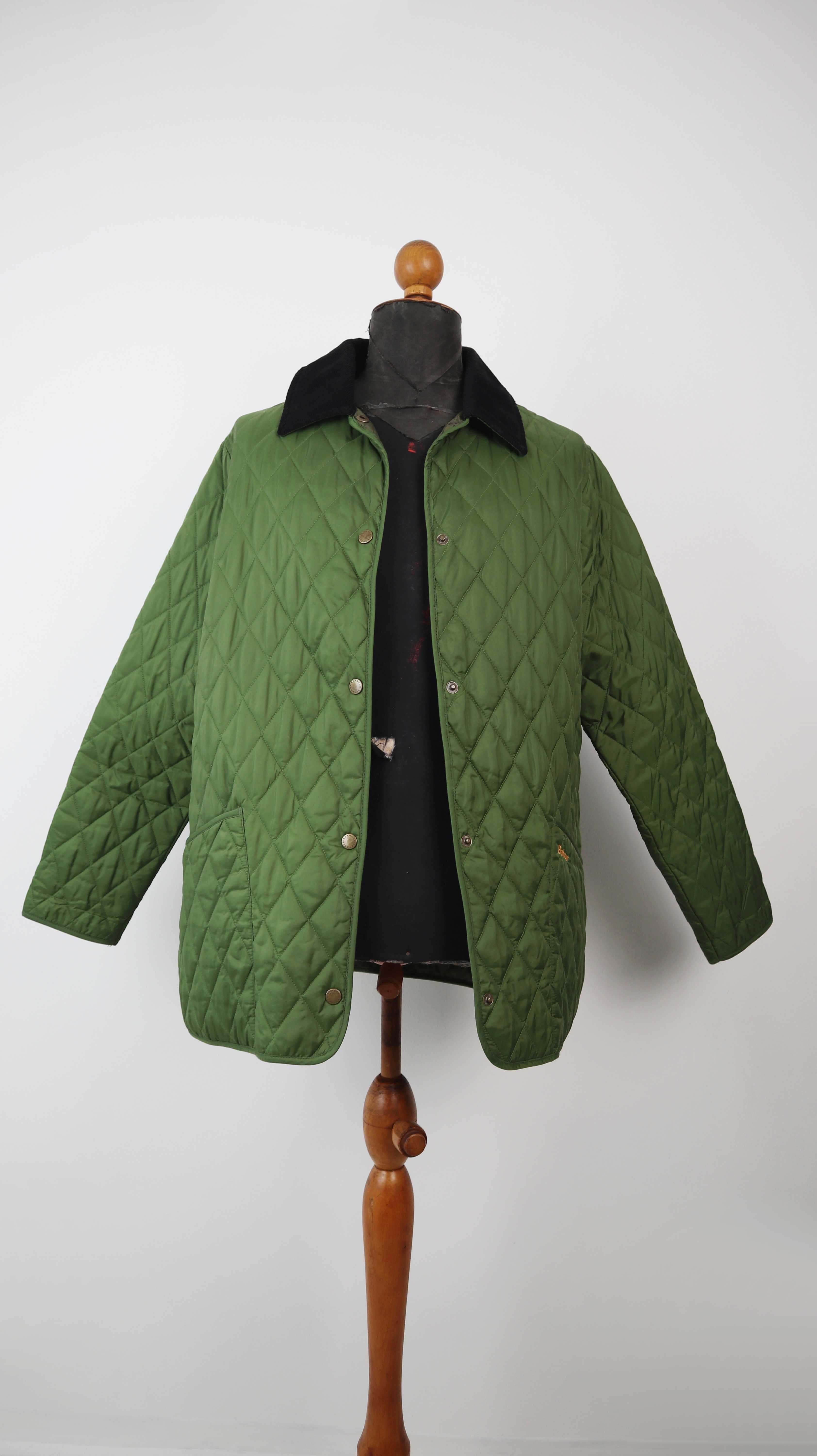 Barbour Steppjacke grün 42 XL gesteppt Jacke Nylon Übergangsjacke