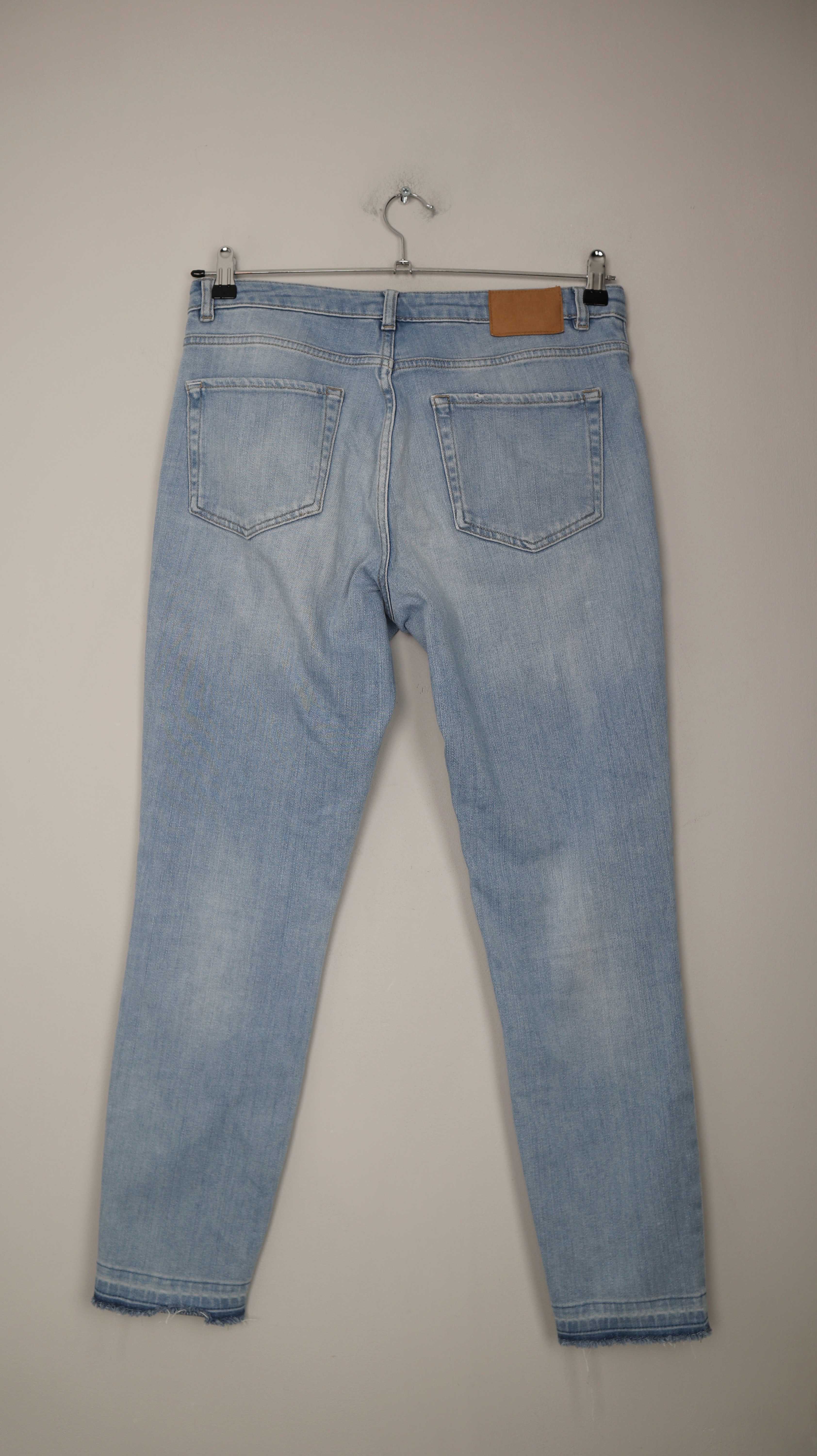 Opus Hose Jeans blau straight washed hellblau 40 L mid waist