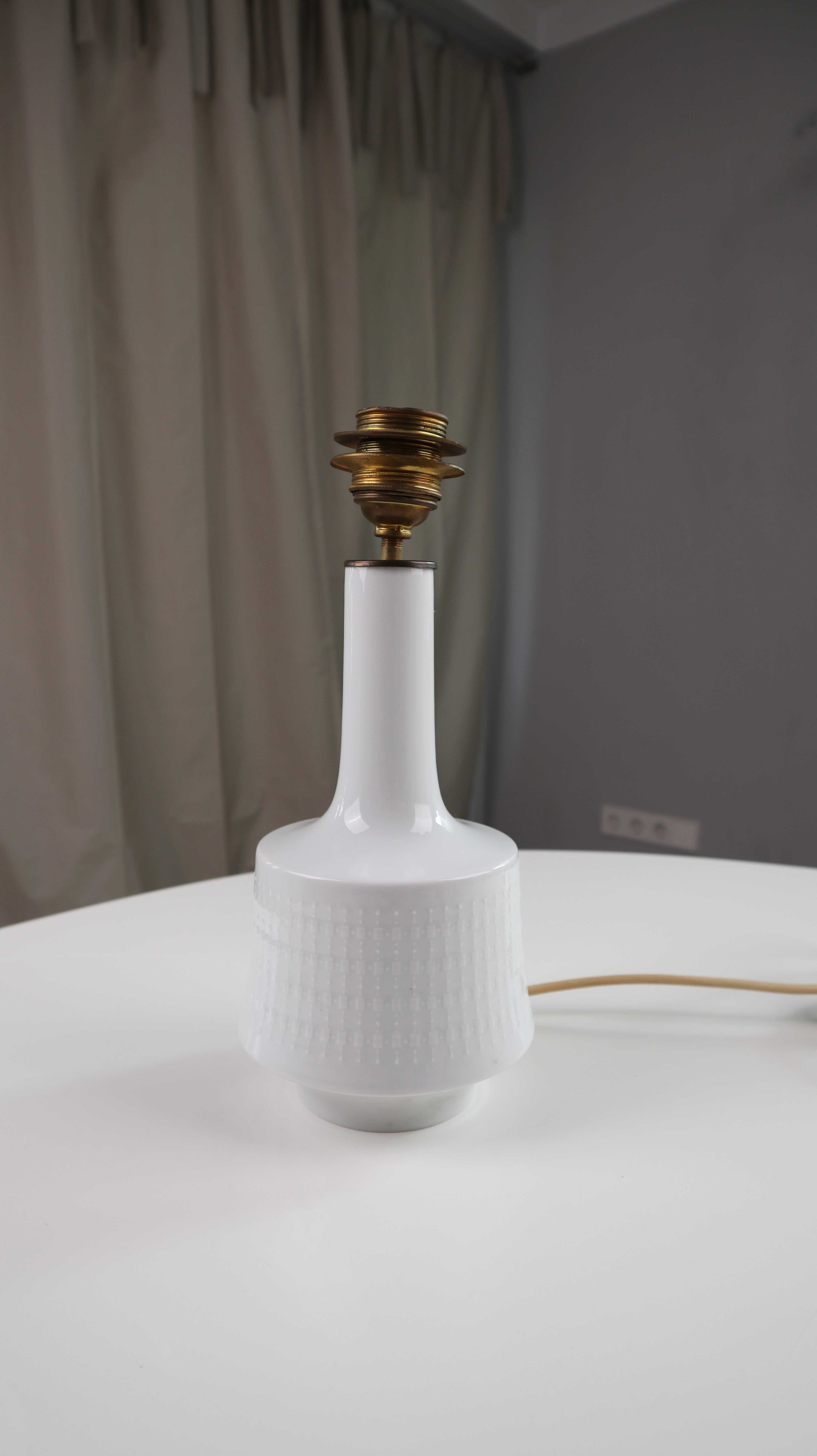 Hutschenreuther Lampe Tischlampe weiß Lampenfuß Porzellamlampenfuß